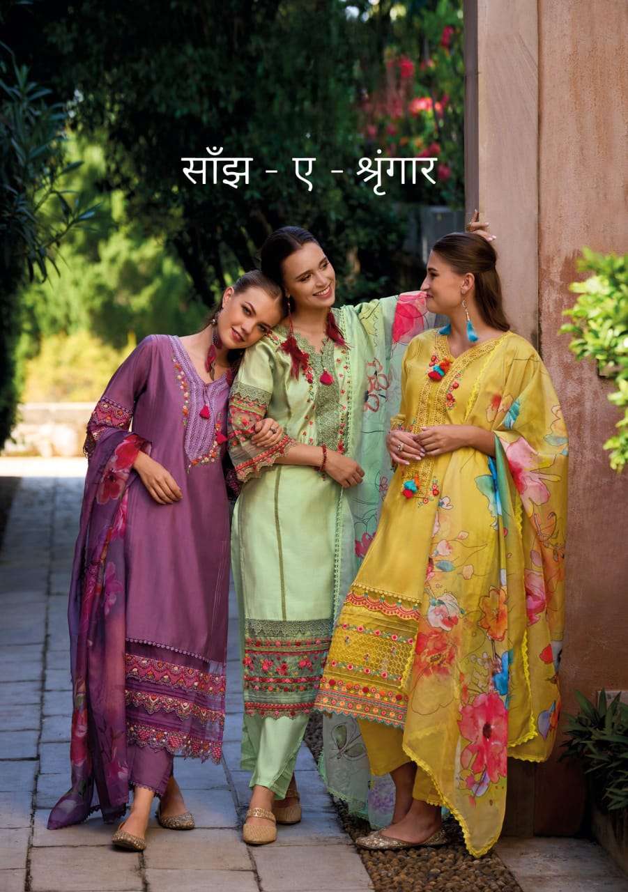kailee sanj e shrungar series 42461-42466 pure viscose silk readymade suit 