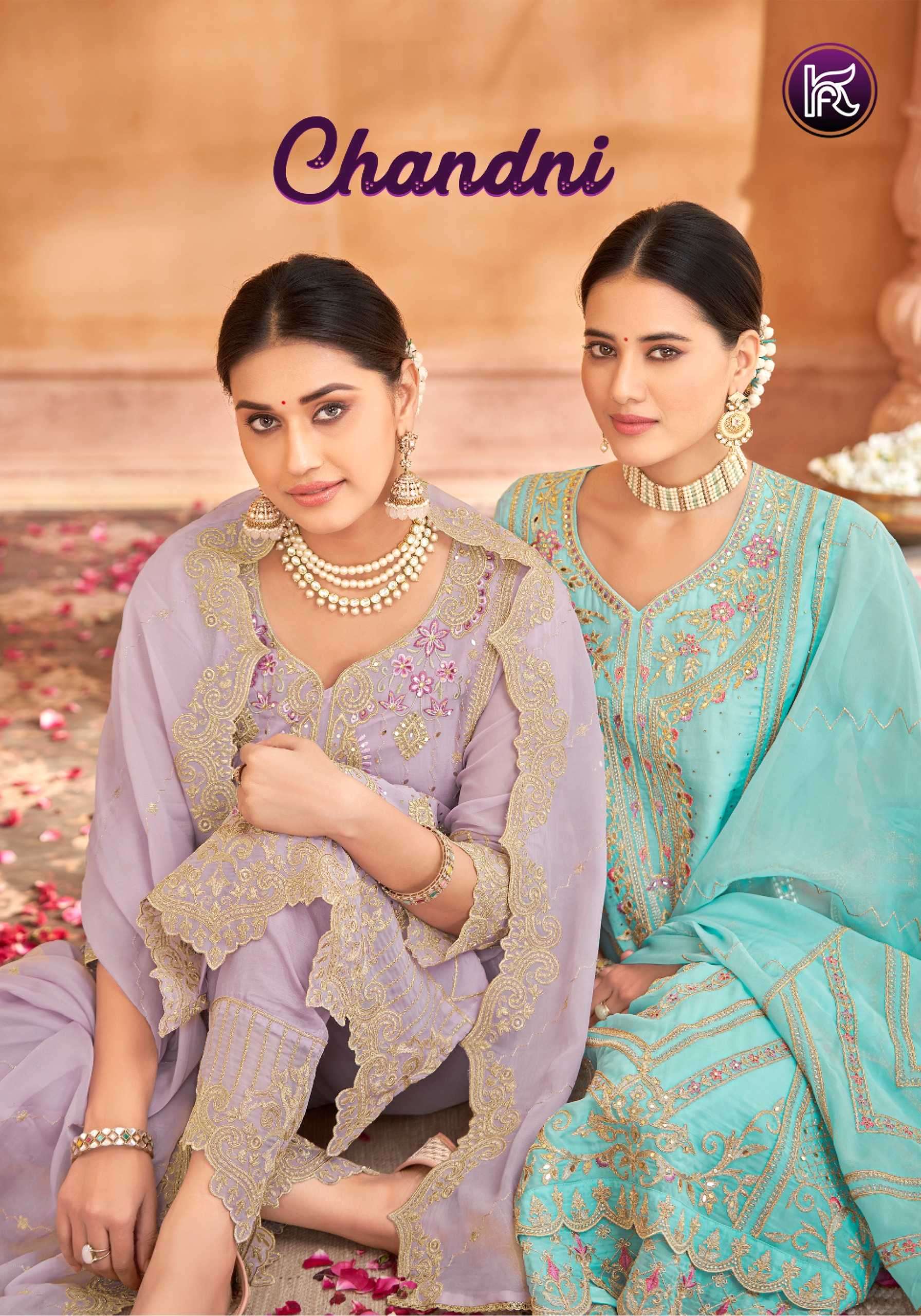 kala fashion kala chandni series 1001-1004 pure organza suit 