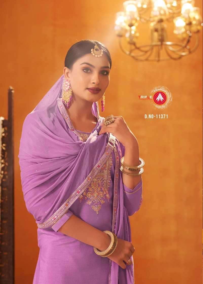 kalarang blizz series 11371-11376 pure soft silk suit 