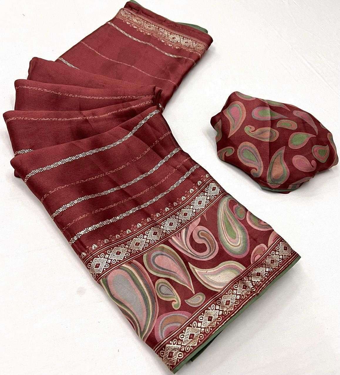 kashvi ajnabee vol 3 moss printed saree
