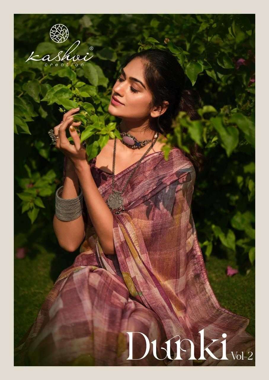 kashvi dunki vol 2 series 1001-1008 fancy silk saree