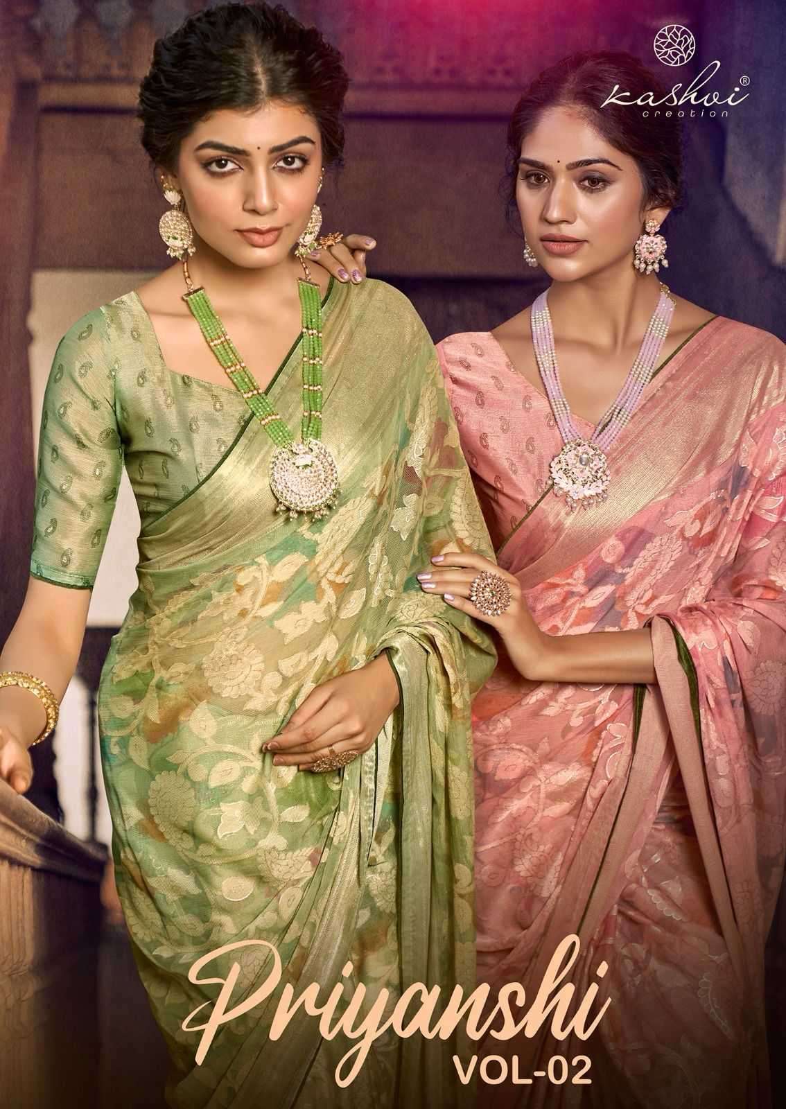 kashvi priyanshi vol 2 series 1001-1006 brasso saree