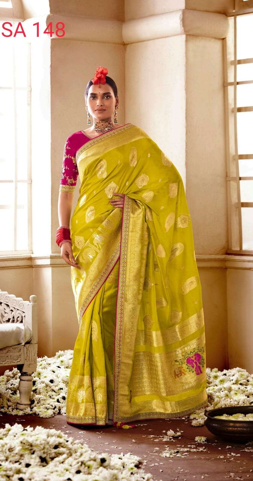 kimora ektara meenakari designer soft khadi silk saree