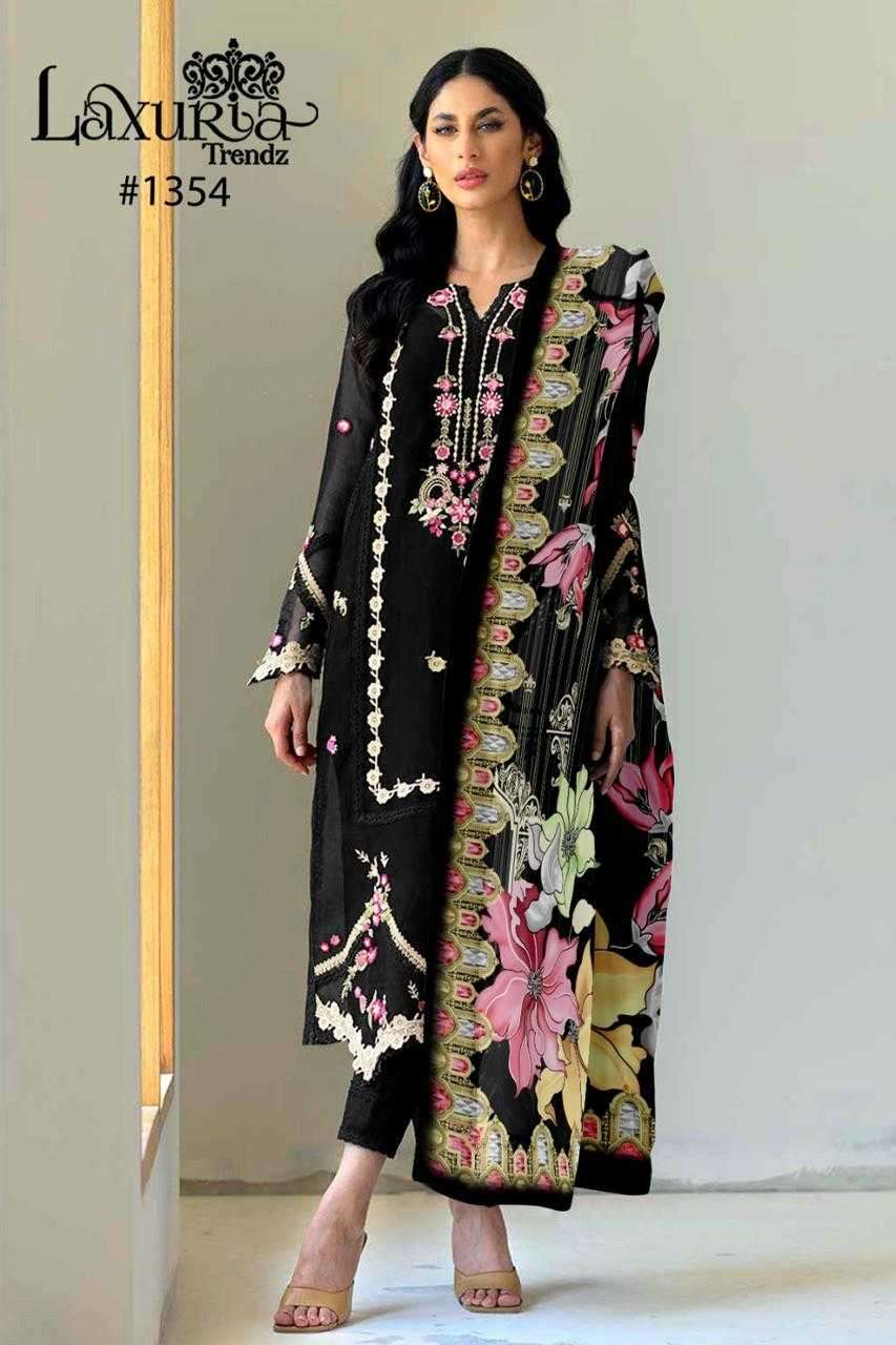 laxuria 1354 faux georgette readymade suit 