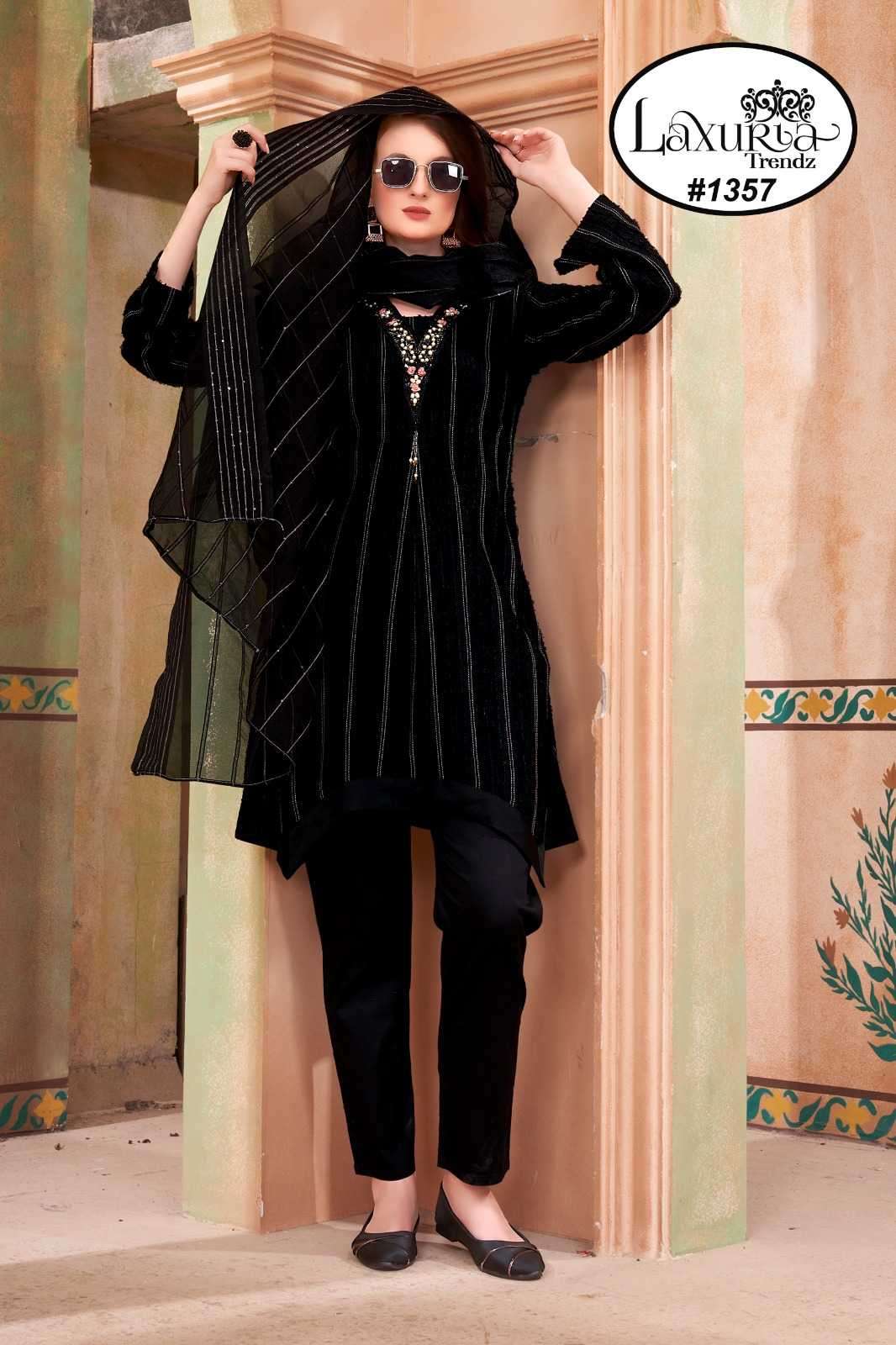 laxuria 1357 Feathered Bsy Tunic with Heavy Handwork