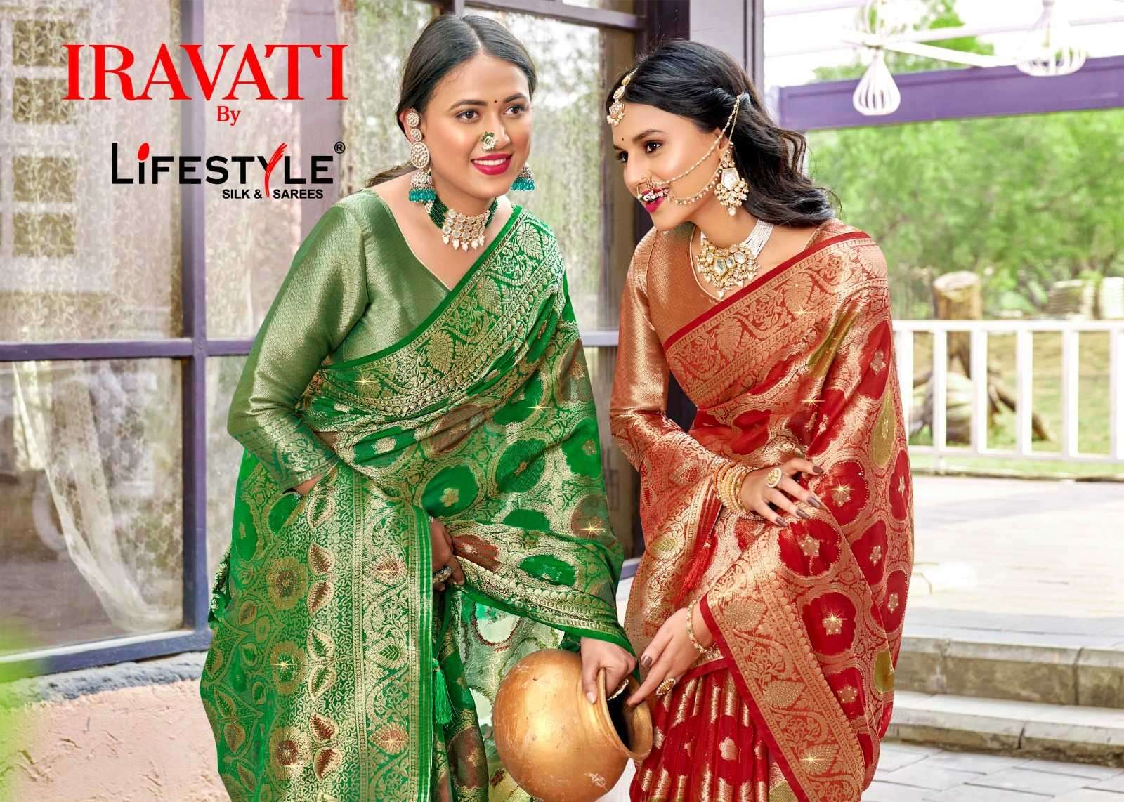 lifestyle iravati vol 1 series 24681-24684 silk saree