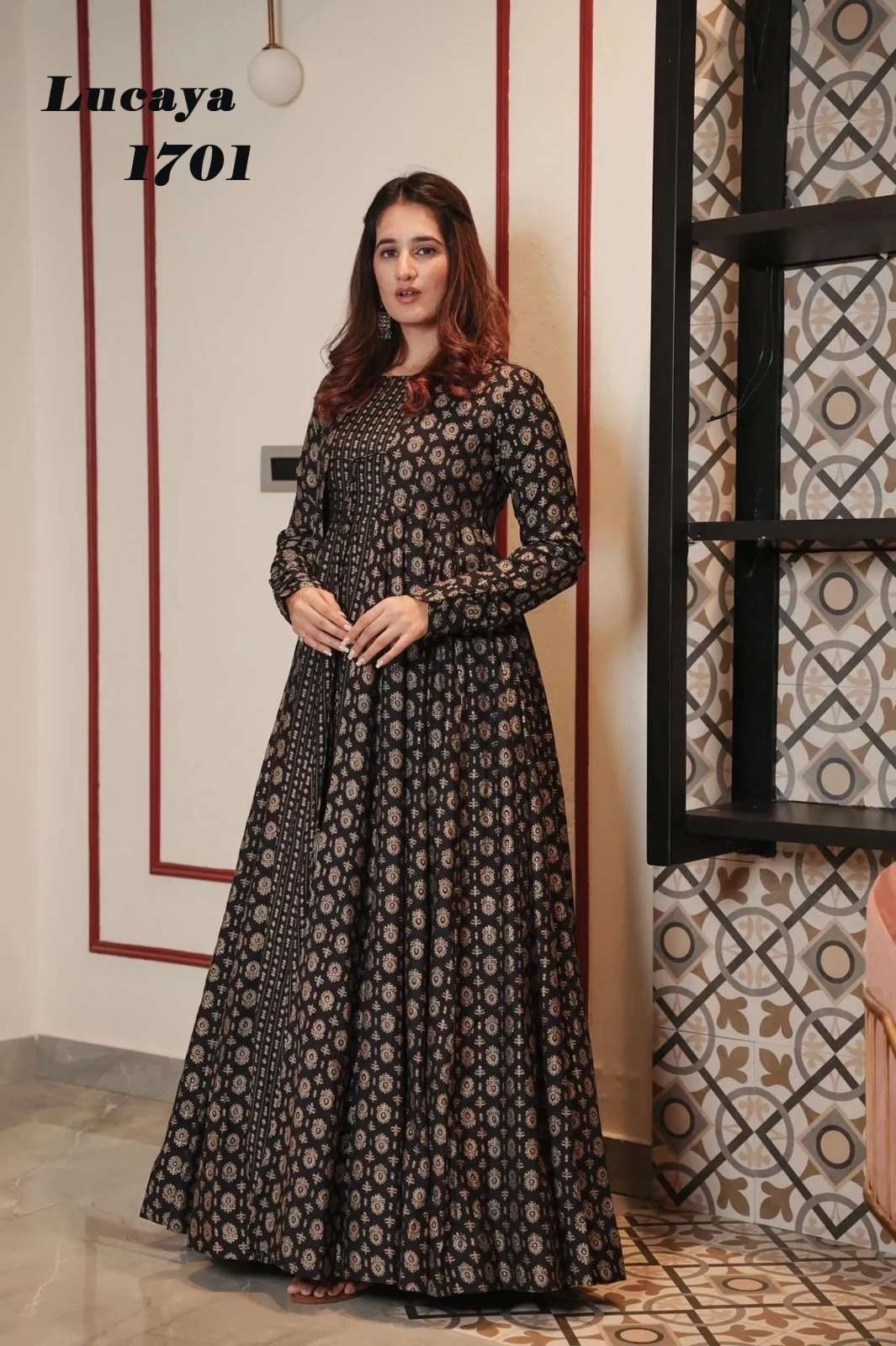 LUCAYA VOL-17 SERIES â€“ 1701 TO 1703 Pure Maslin gown