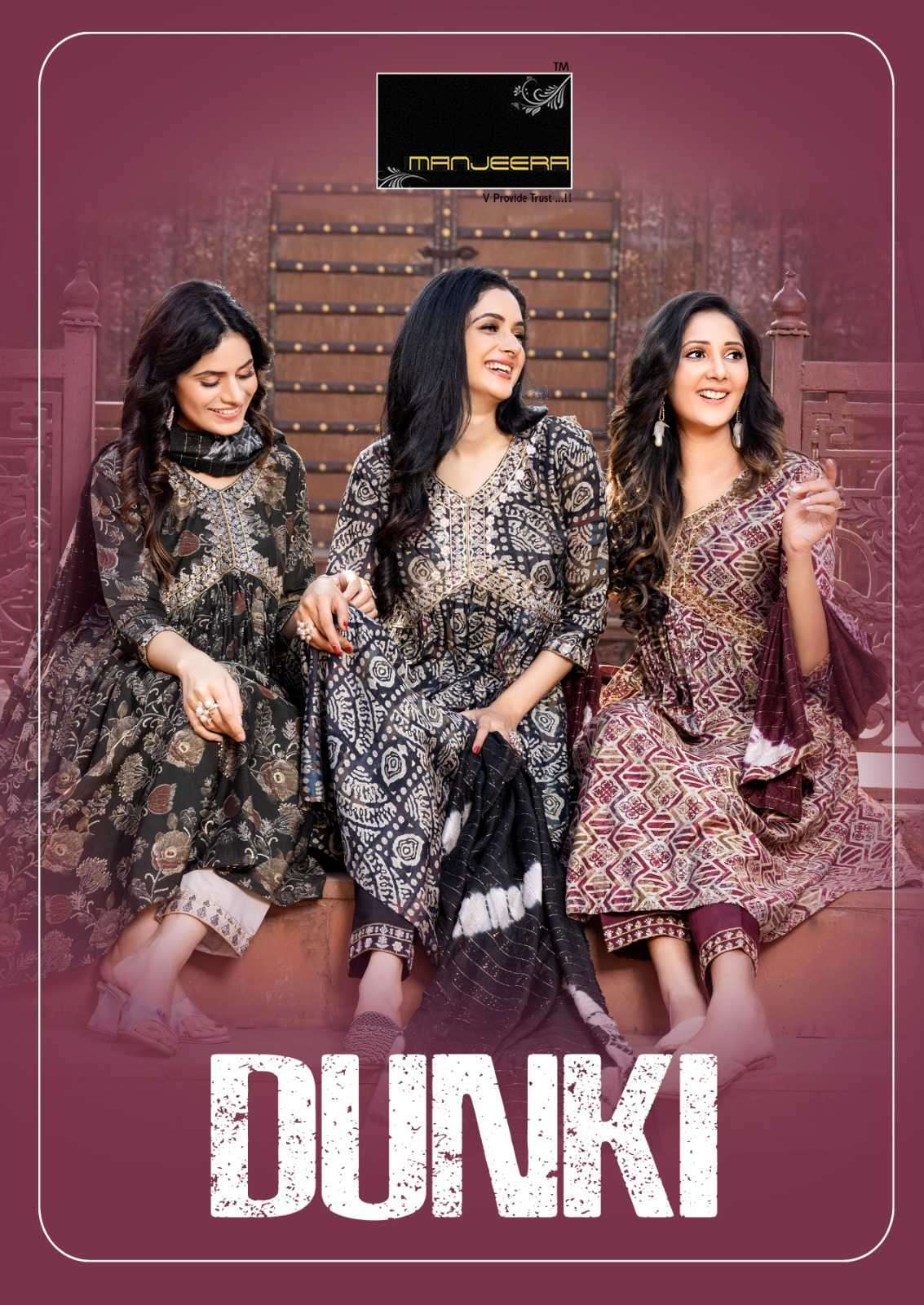 manjeera dunki series 101-108 Modal Print work readmade suit 