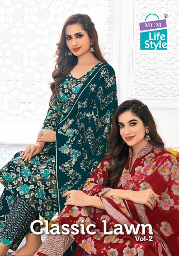 MCM Classic Lawn Vol-2 series 207-218  Heavy Lawn Cotton suit