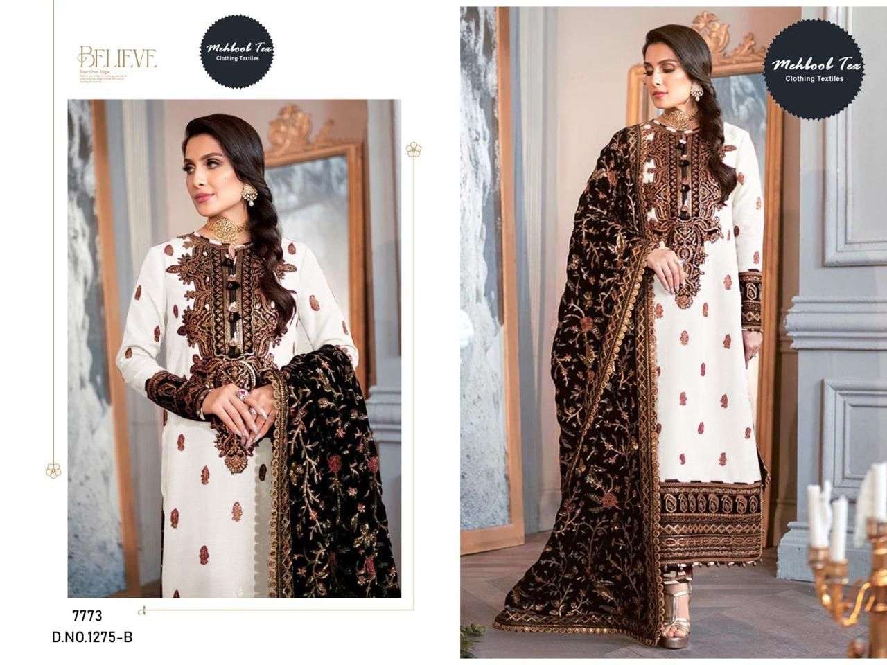  Mehbbob tex 1275 georgette heavy embroidered suit 