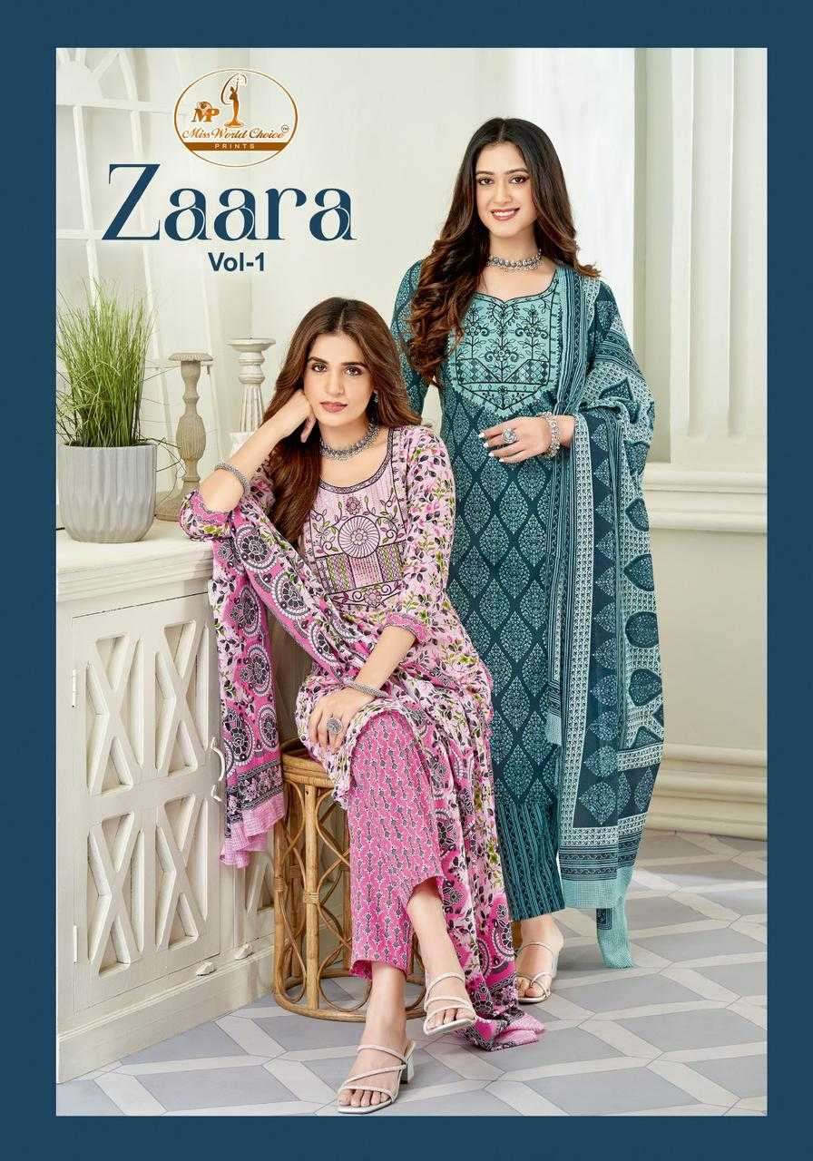 miss world choice zaara vol 1 series 1001-1010 Slub Fabric suit