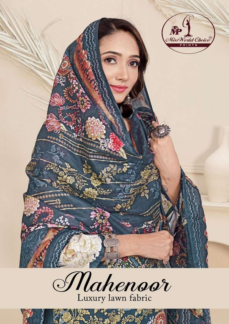 Miss World Mehnoor Vol-1 series 1001-1008 Heavy Lawn Cotton suit