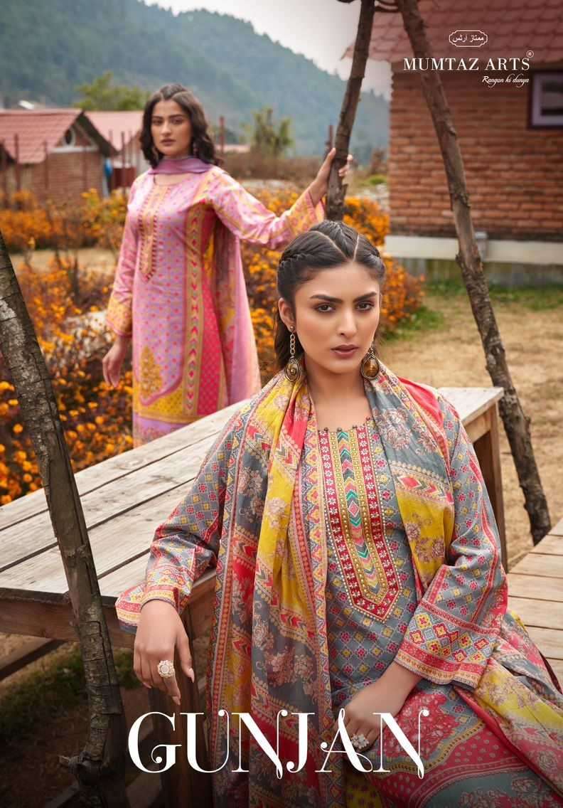 mumtaz arts gunjan series 8001-8006 pure viscose lawn suit 