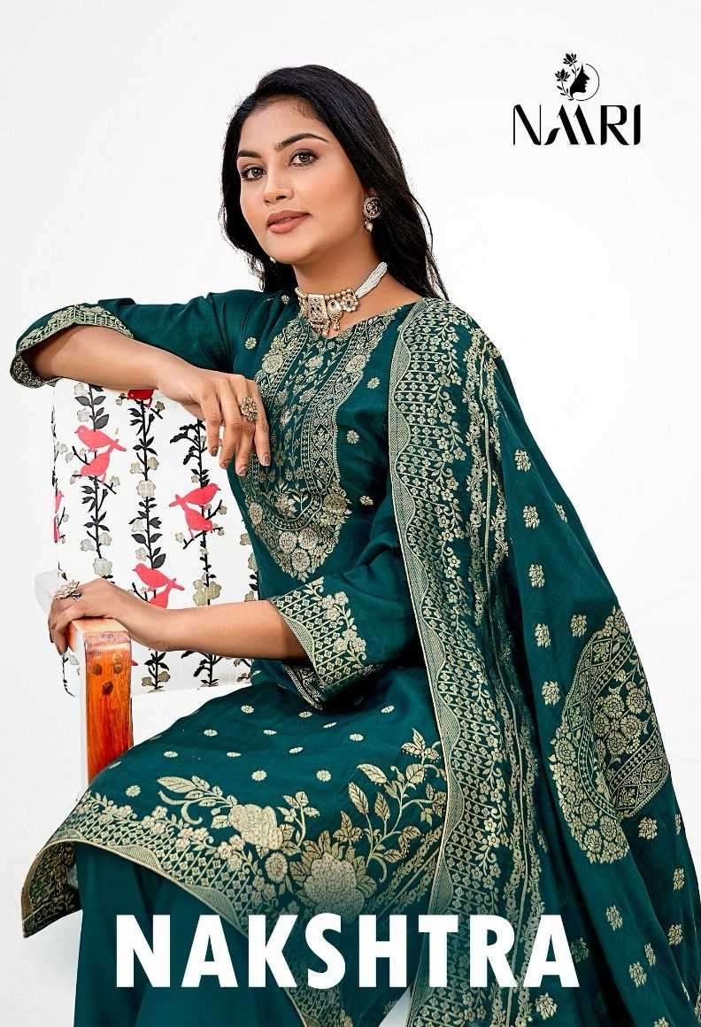 naari nakshtra series 74001-74004 Pure muslin dola Siroski work suit