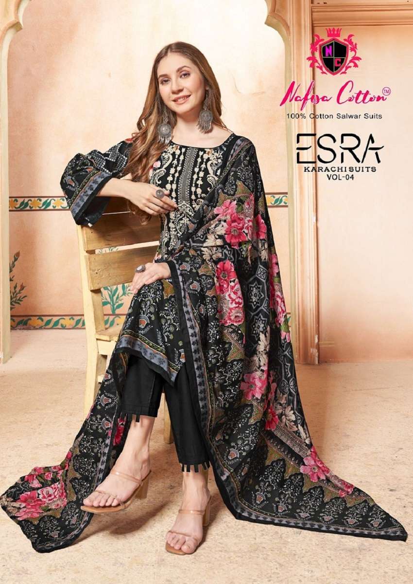 Nafisha Esra Vol-4 series 4001-4006 Pure Soft Cotton suit