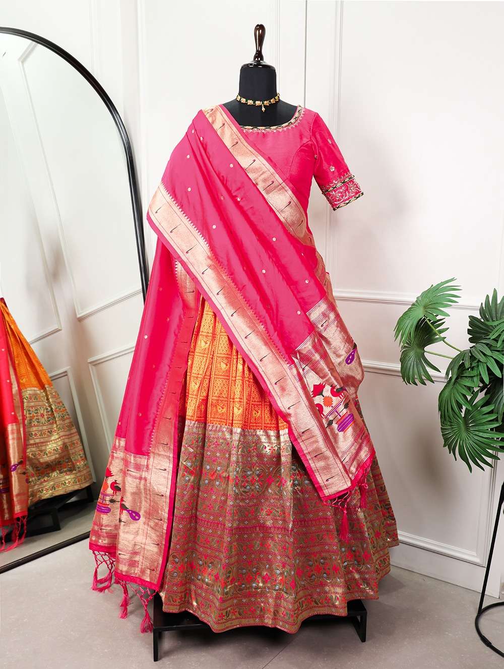 Paithani Collection designer Jacquard lehenga