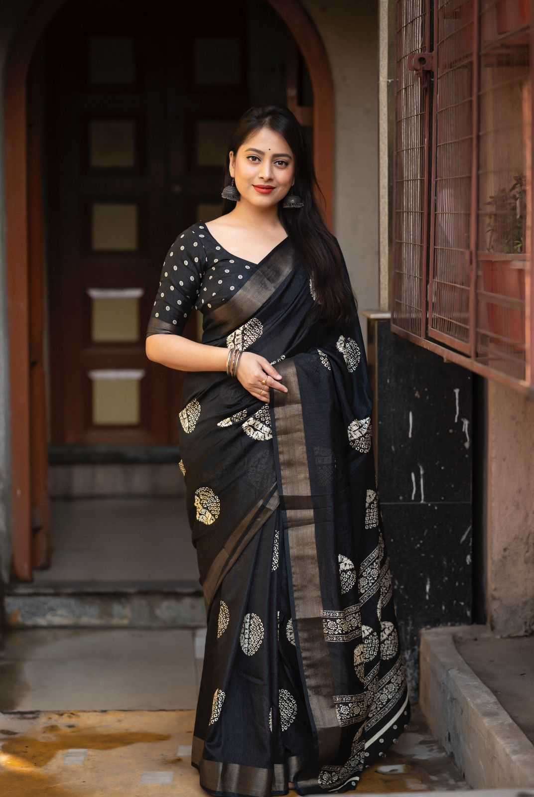 pr batik cotton printed Cotton saree