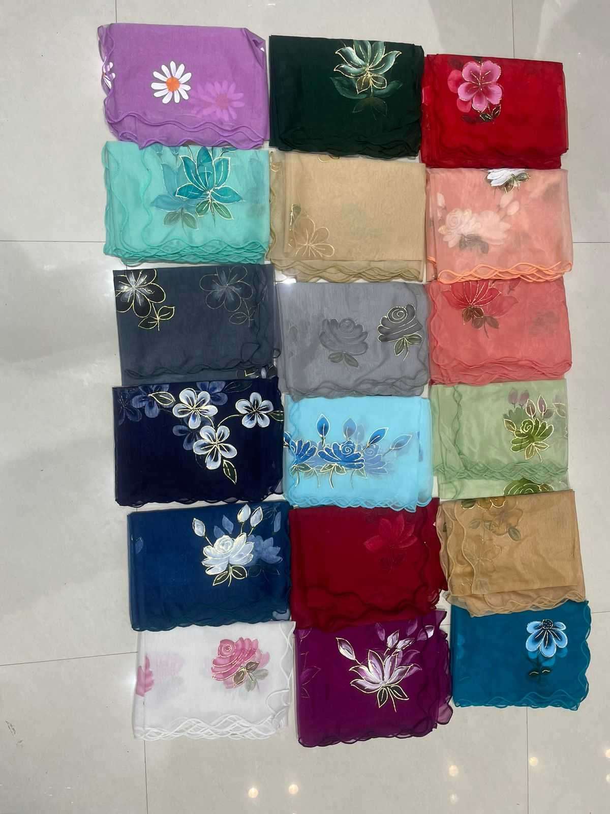 pr brush paint dupatta part 3 fancy organza collection