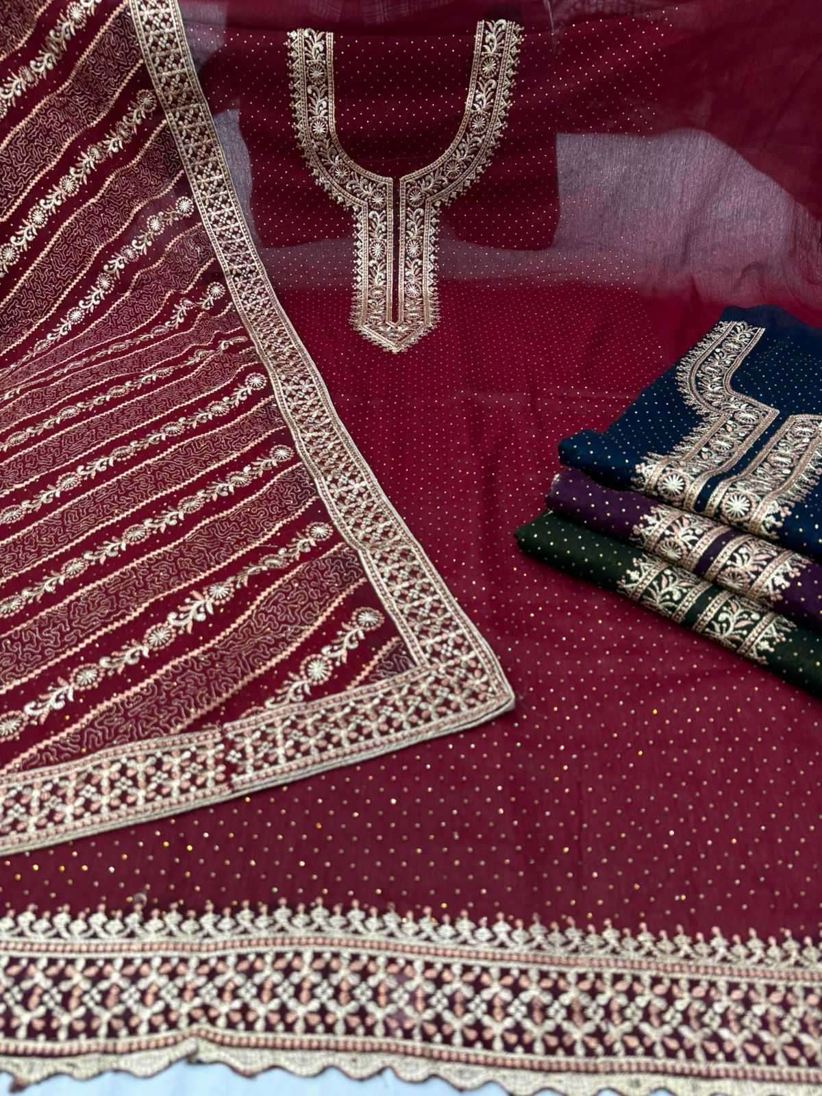 pr geet Pure viscose shimmer dress material 