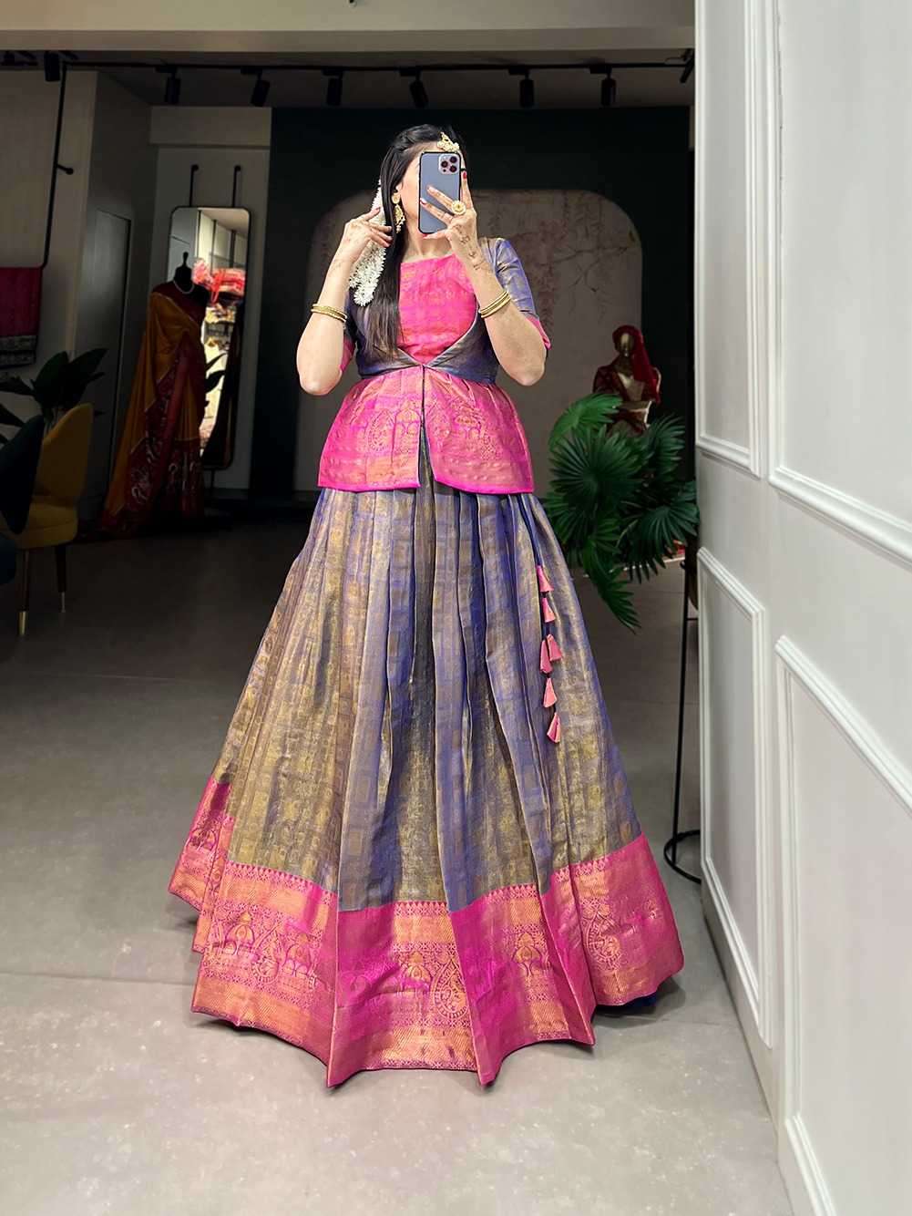 pr nnk2037 beautiful fullstitch lehenga blouse with koti catalog