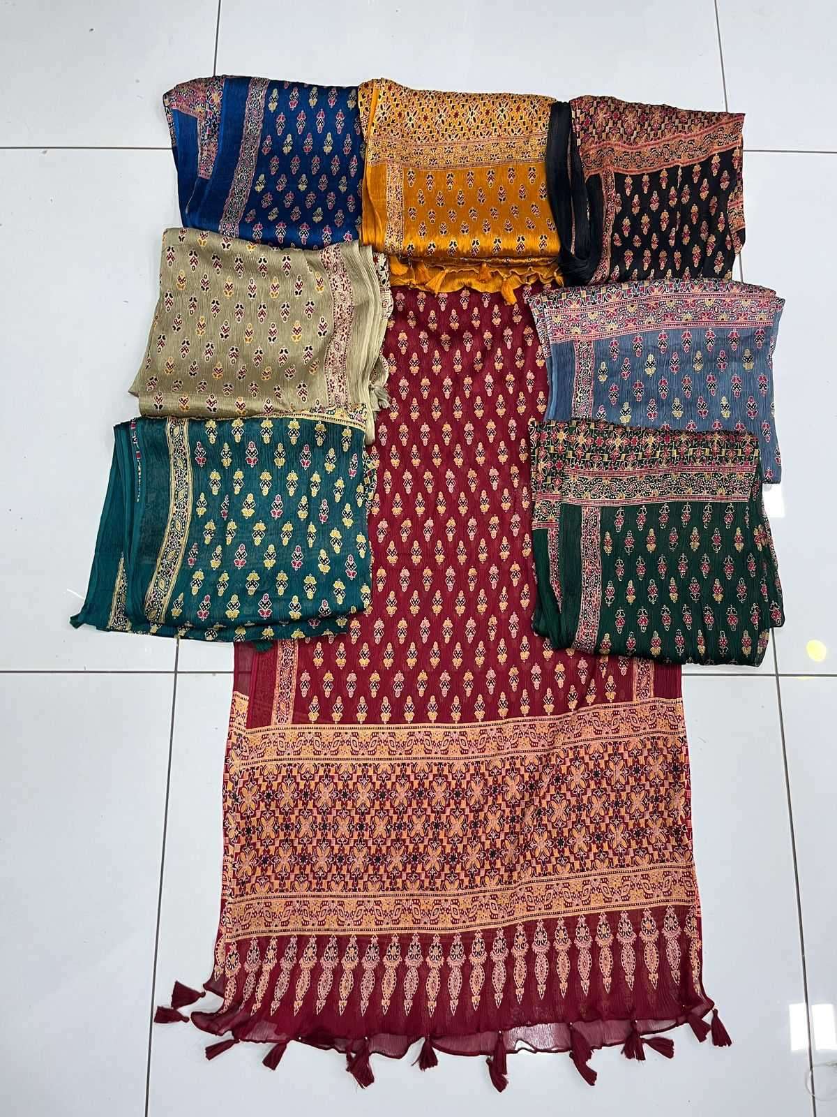 pr silky print shining part 9 fancy chiffon dupatta