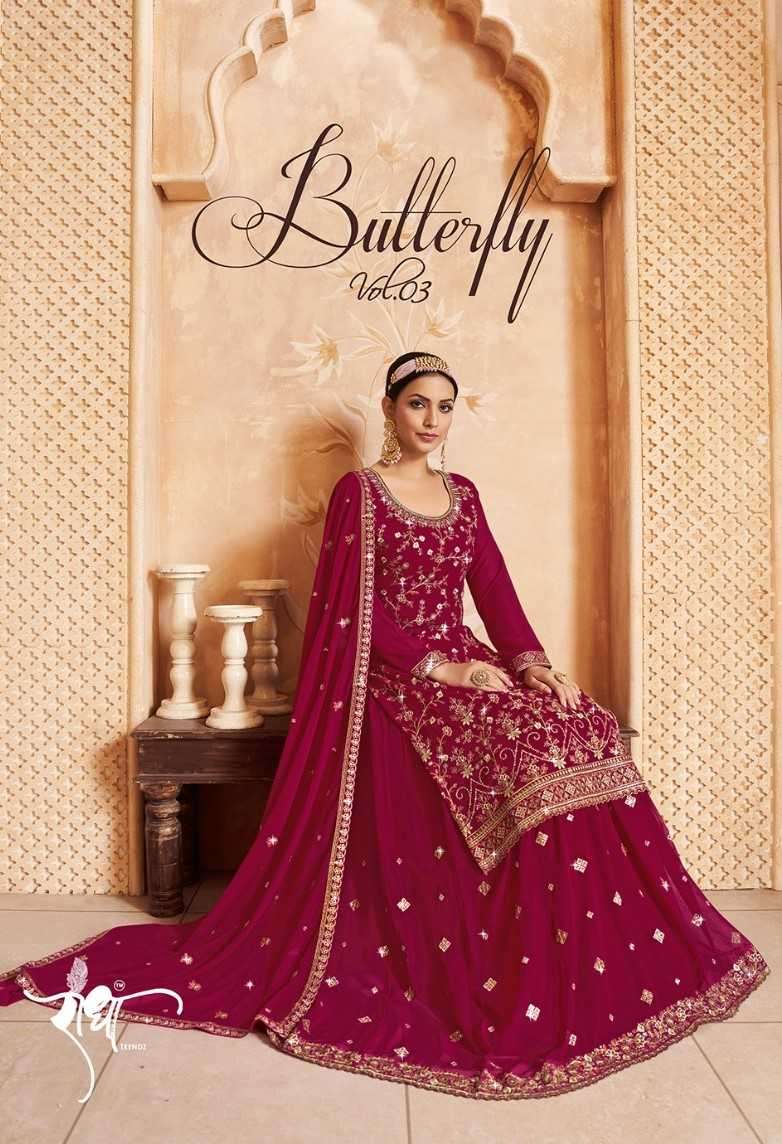 radha trendz butterfly vol 3 series 1121-1124 georgette suit 