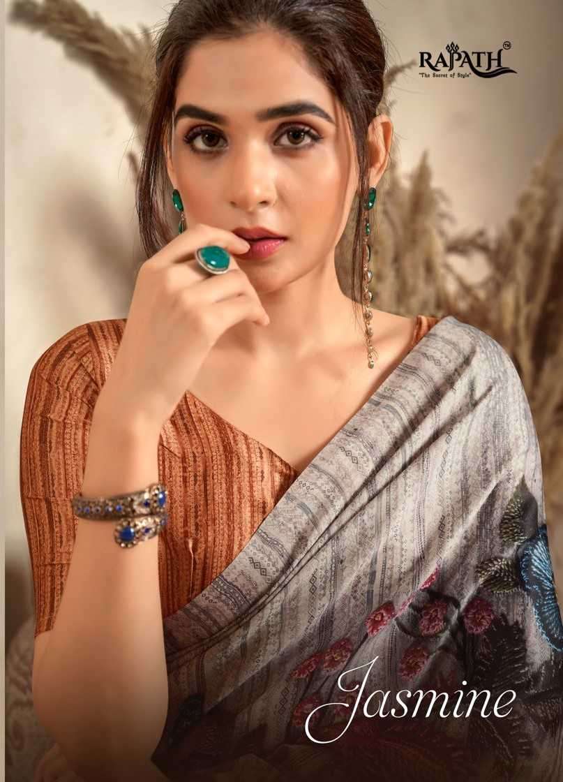 rajpath jasmine silk series 220001-220006 satin crape saree