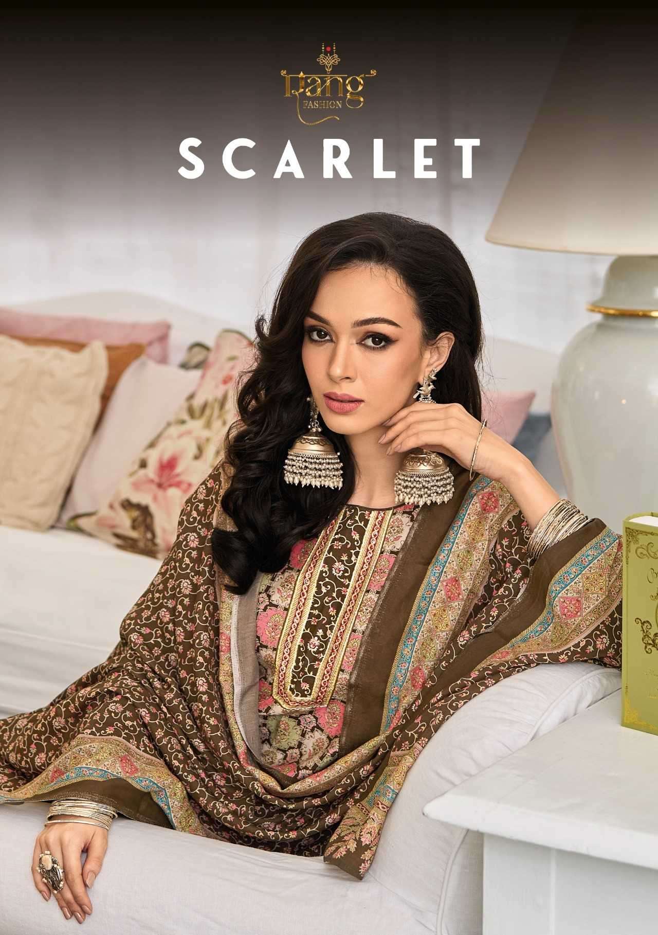 rang scarlet series 2001-2004  Pure Muslin Digital print suit
