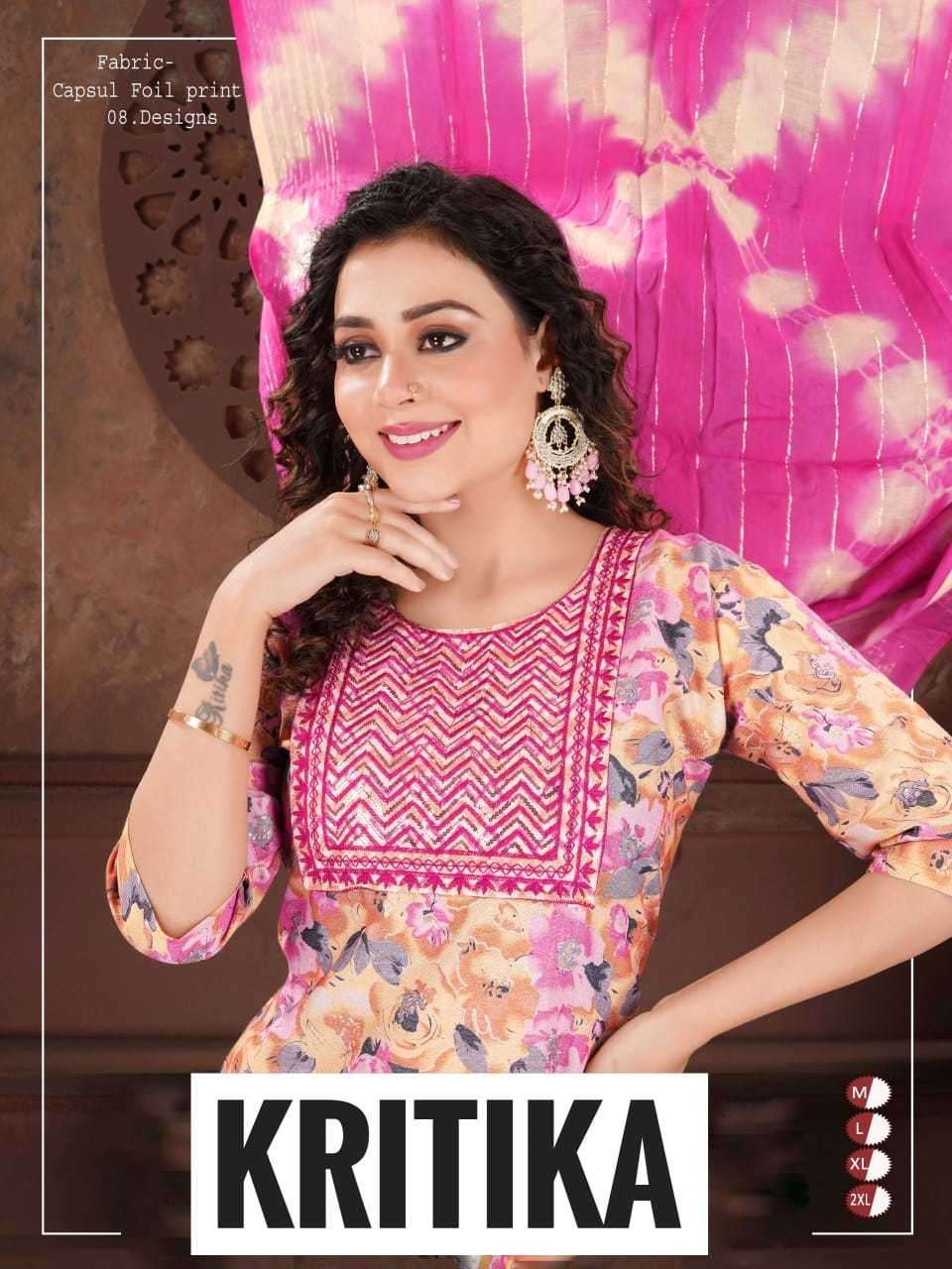 rangjyot kritika series 01-08 Capsule Foil Print With Sequence readymade suit 