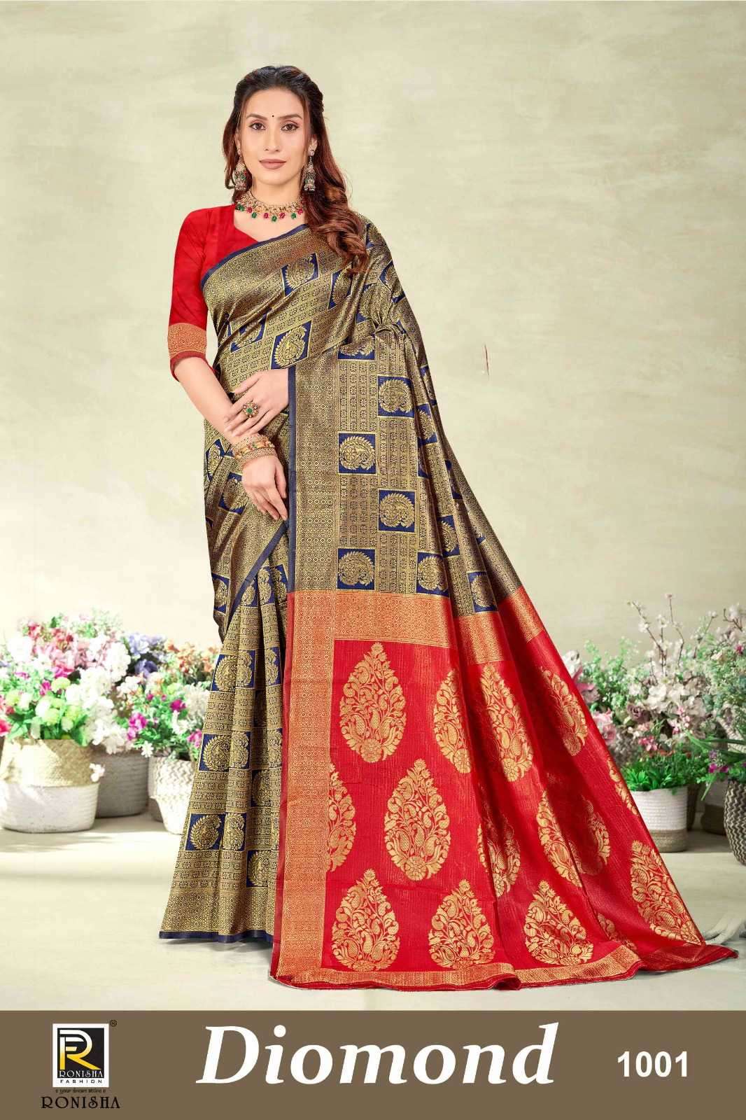 ranjna saree diomond series 1001-1006 banarasi silk saree