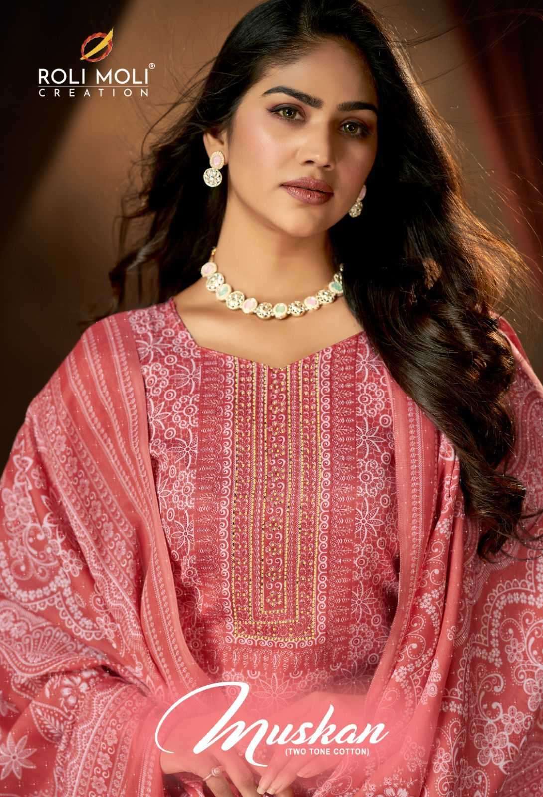 roli moli muskan vol 1 series 1001-1008 soft linen cotton suit 