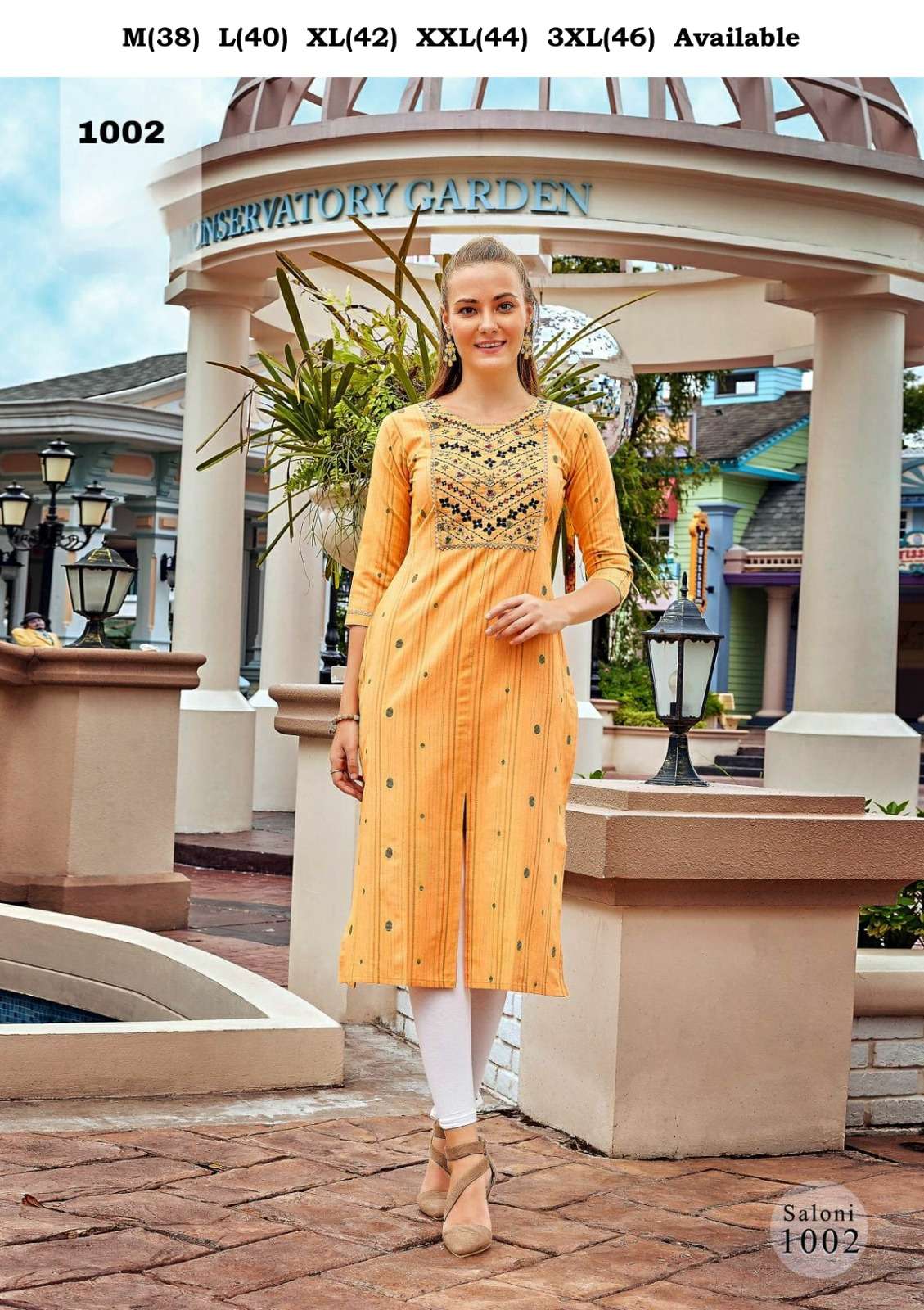 saloni vol 1 Fancy Cotton with Embroidery Work kurti 