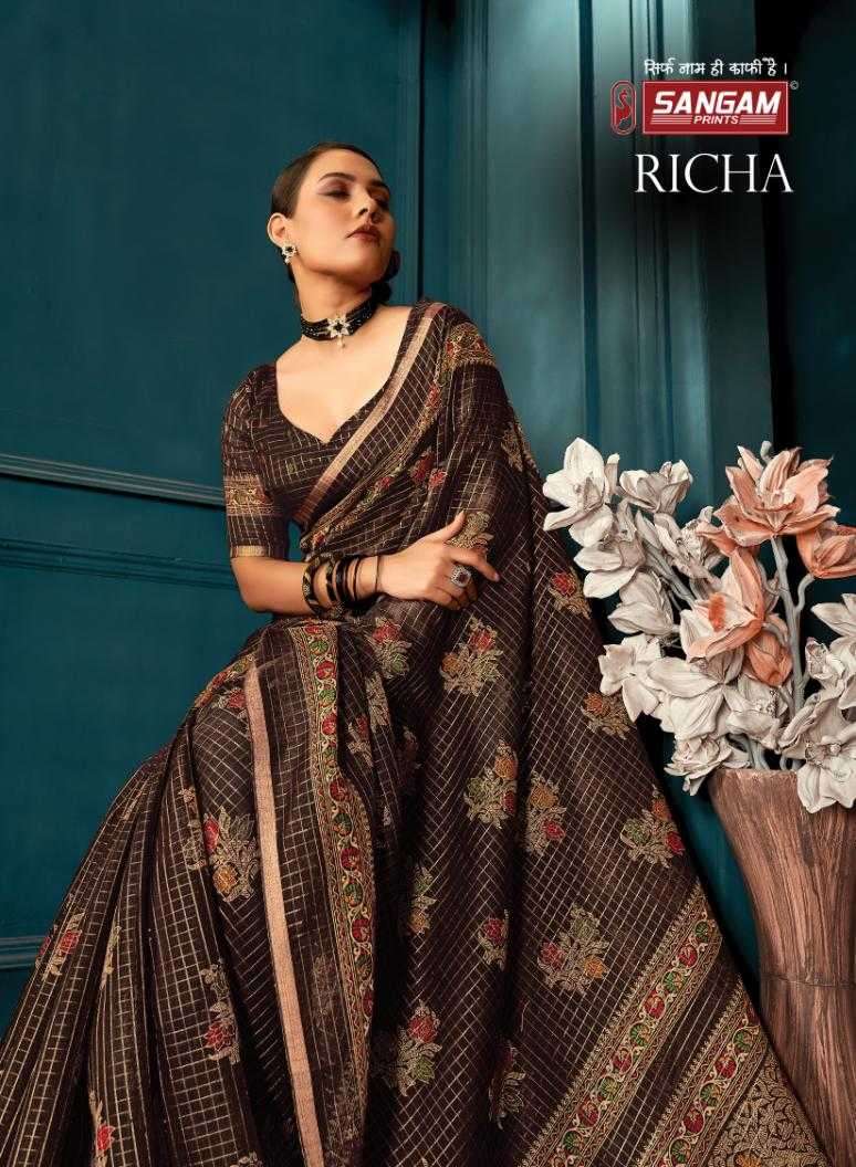 sangam richa series 1337-1340 Banarasi Silk saree