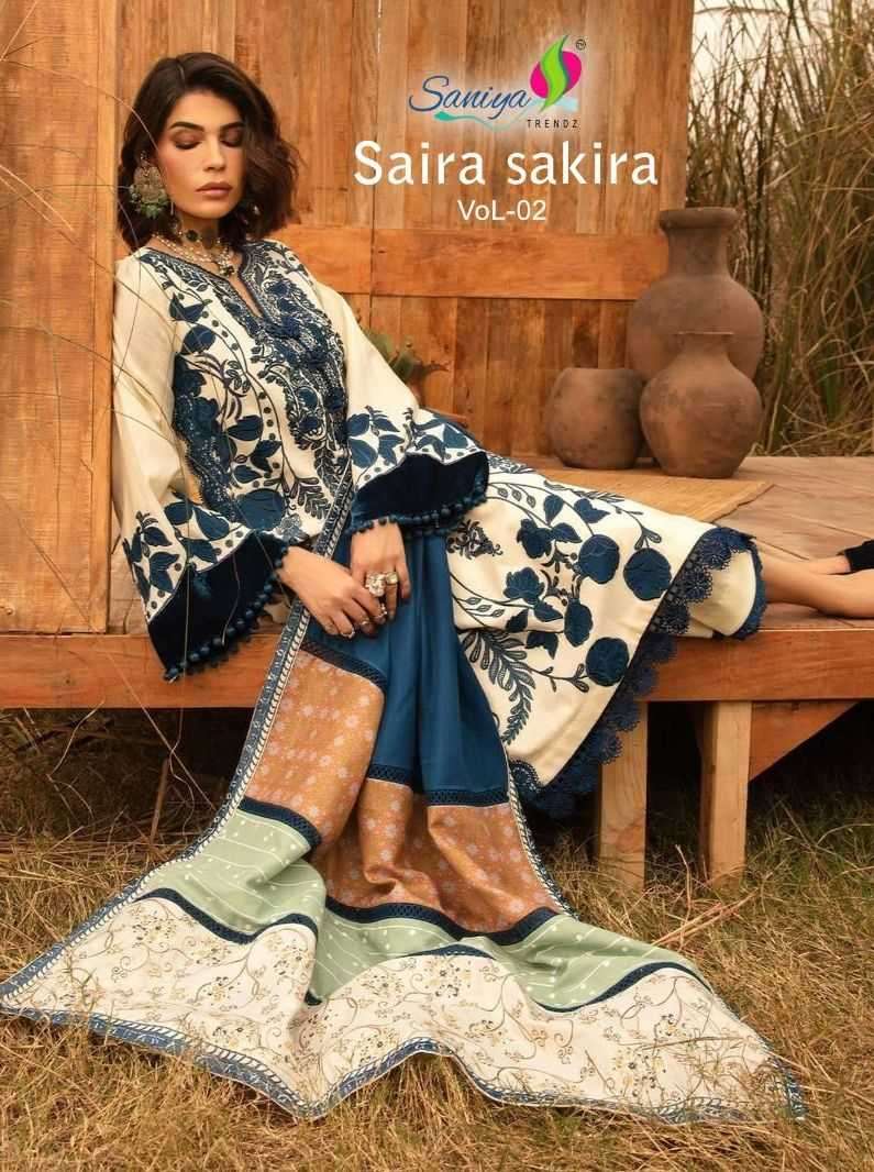saniya trendz saira sakira vol 2 2001 cotton with chikankari embroidery suit