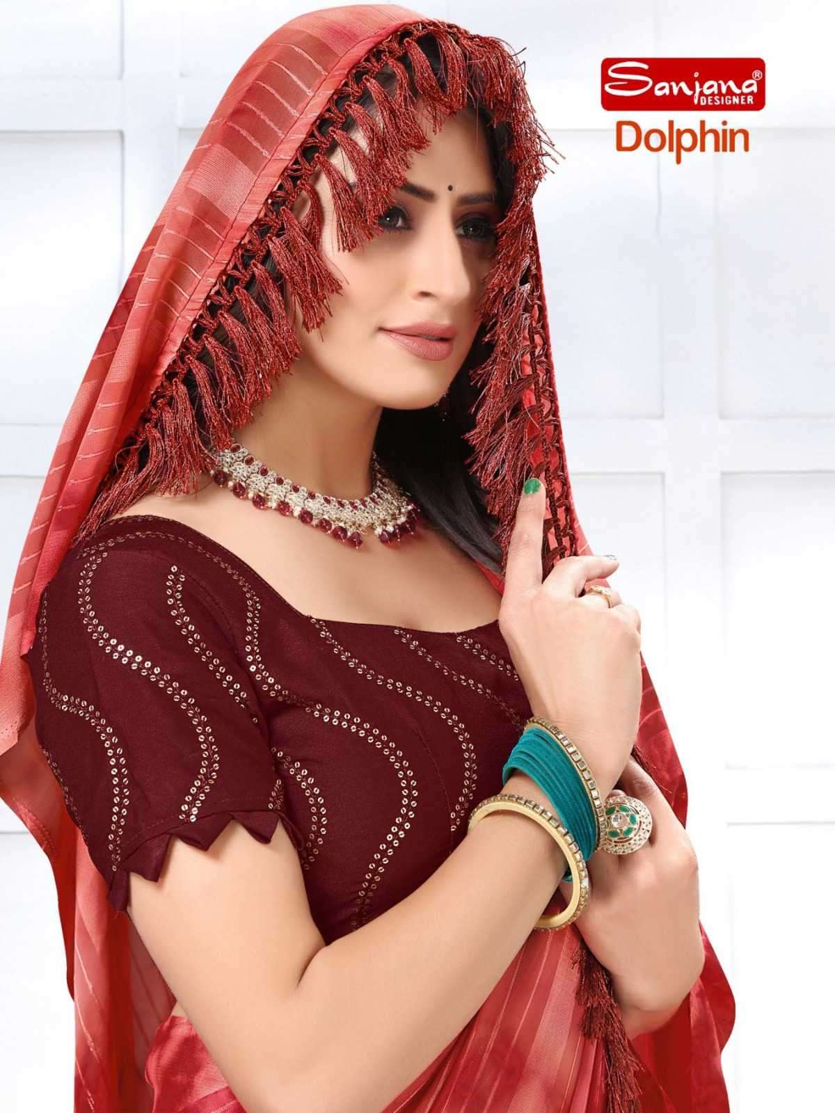 sanjana designer dolphin series 101-106 weightless saree