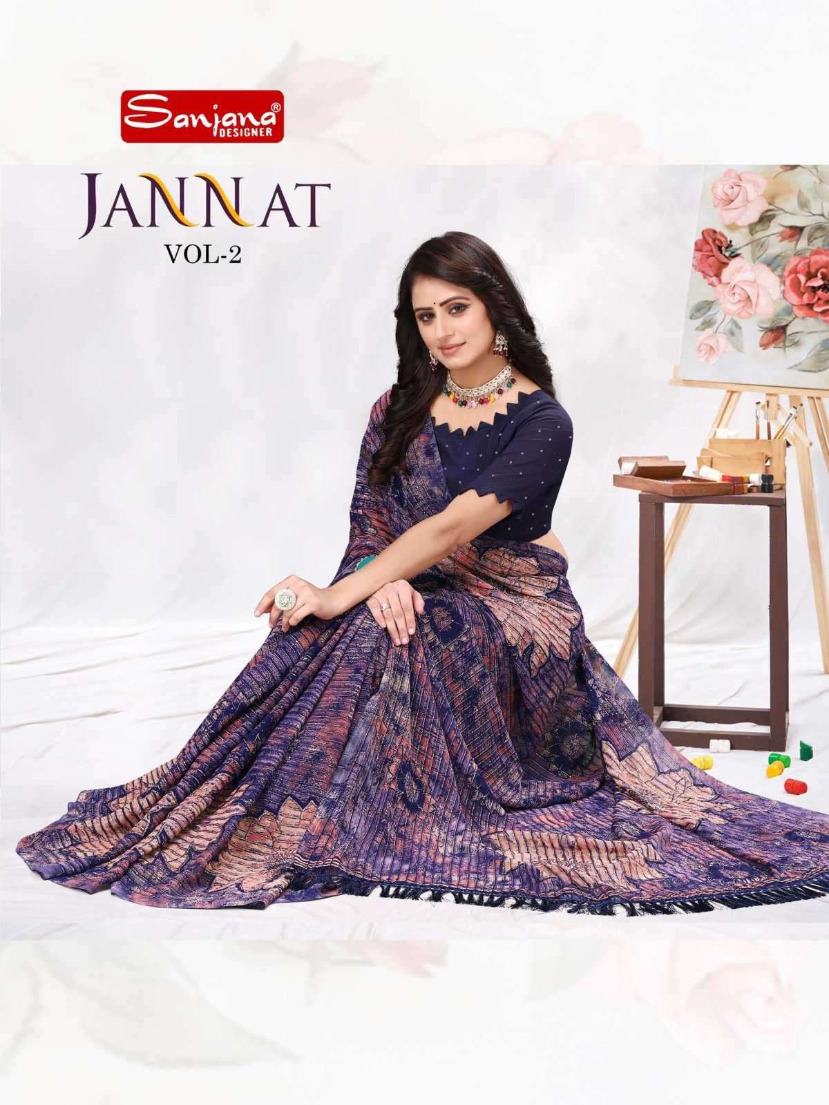 sanjana jannat vol 2 series 107-112 weightless saree