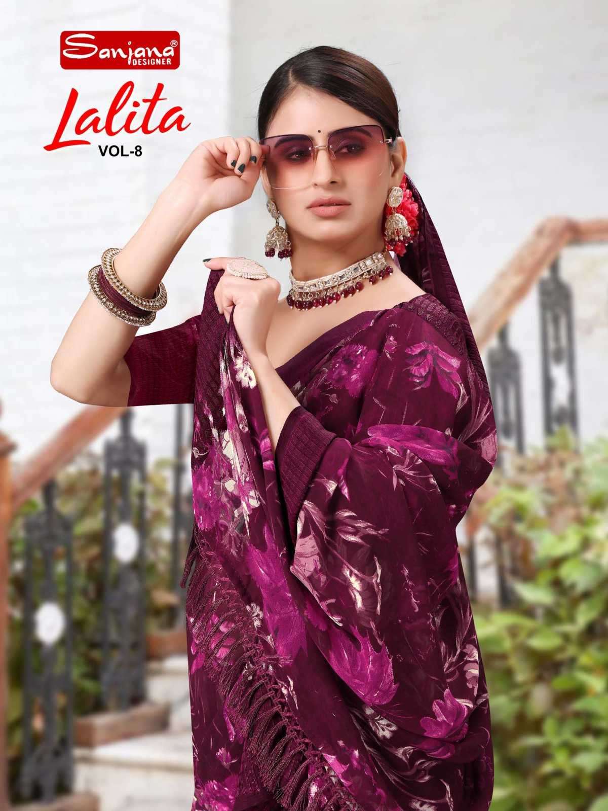sanjana lalita vol 8 series 143-148 weightless saree