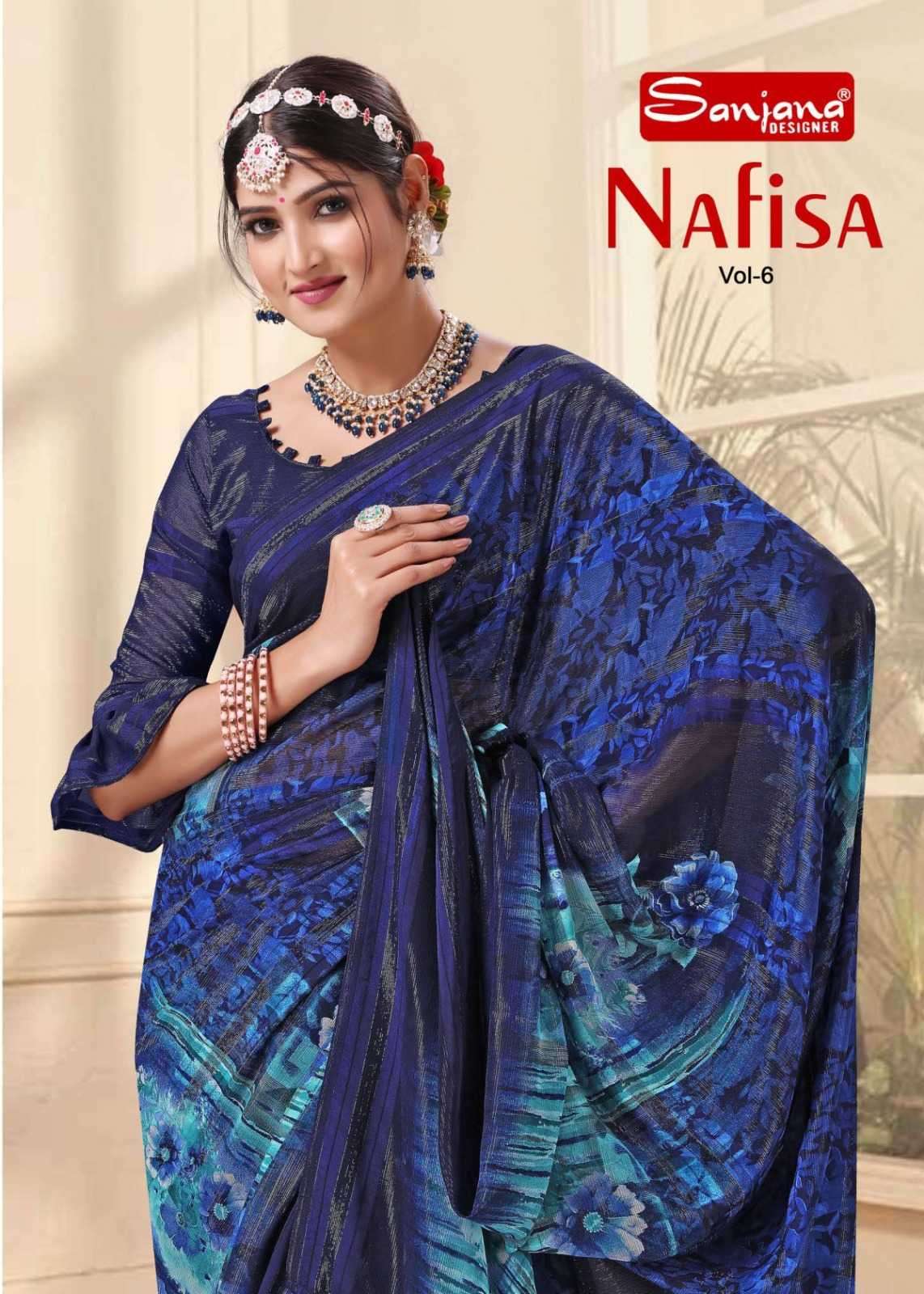 sanjana nafisa vol 6 series 131-136 simmer saree