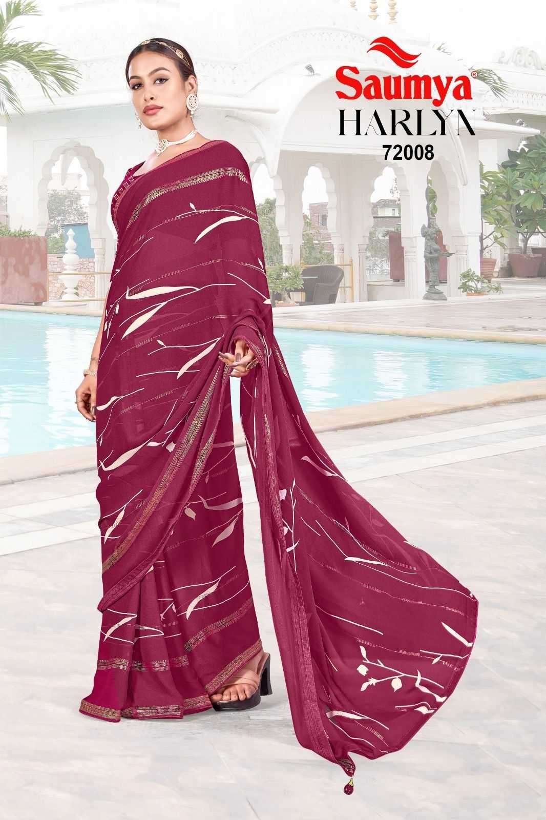 saumya harlyn series 72001-72008 Kreva moss saree