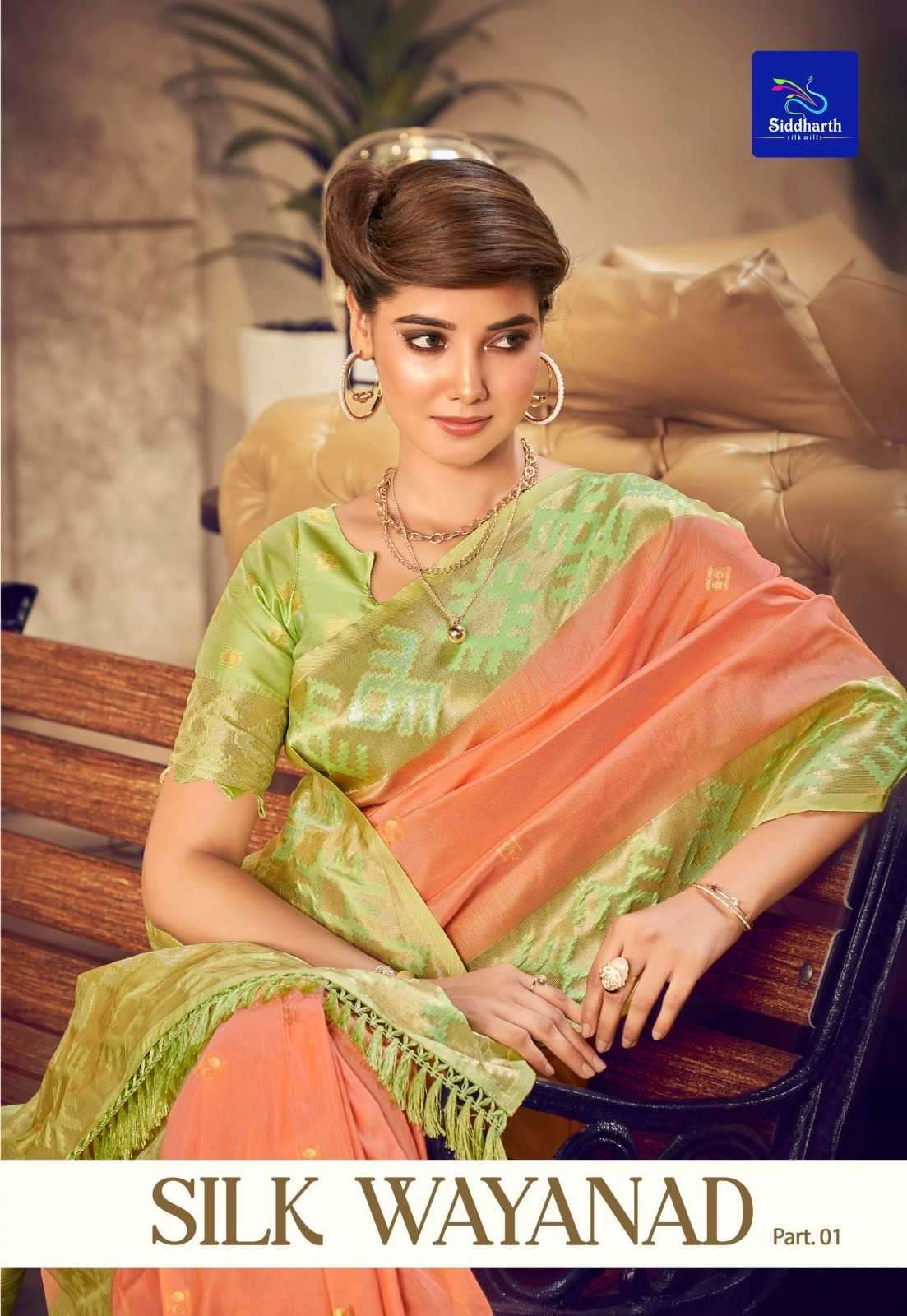 siddharth silk mills silk wayanad vol 1 series 3801-3806 silk saree