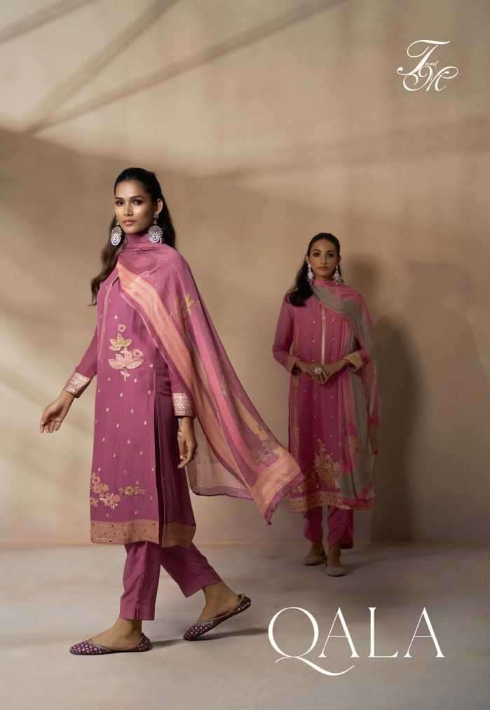 t&m qala fancy jacquard handwork suit 