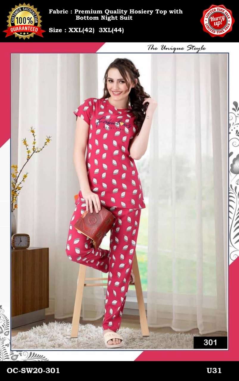 the unique style vol 31 designer printed night suit