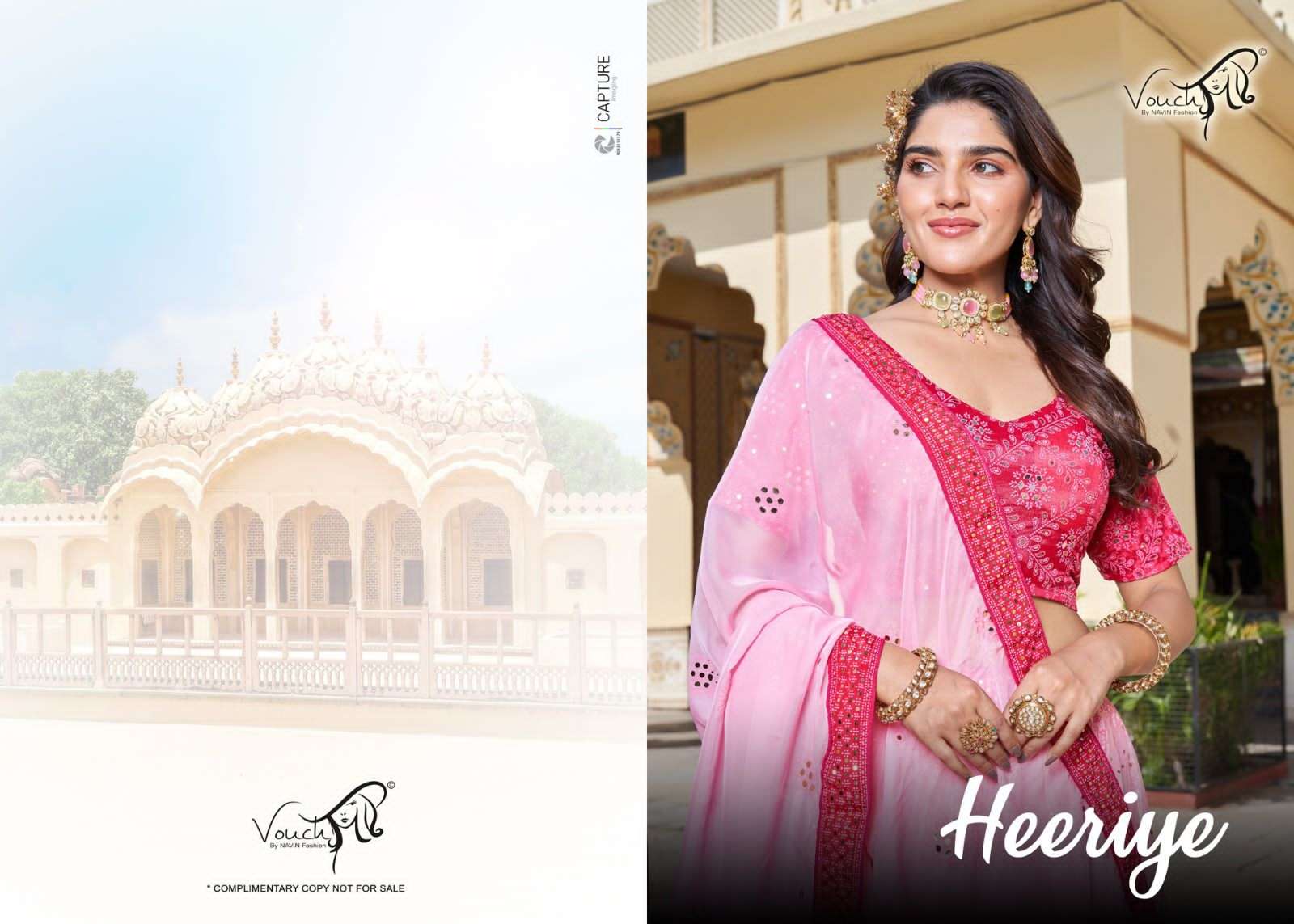 Vouch heeriye designer chinon padding lehenga