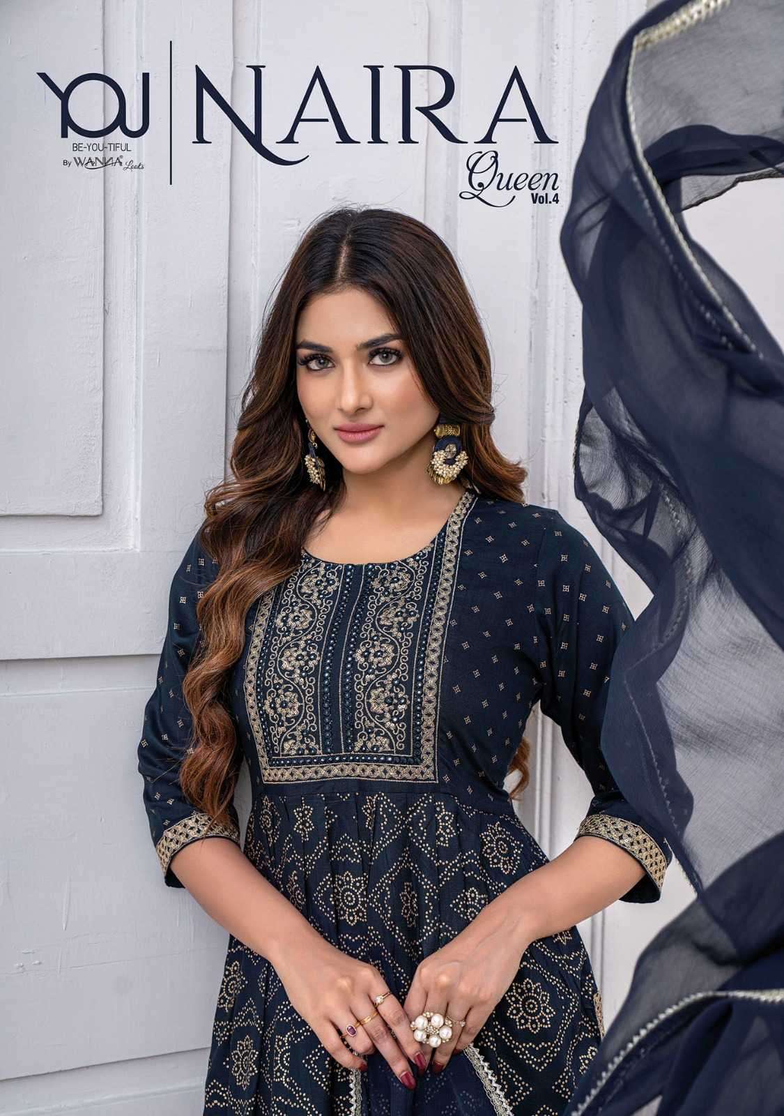 wanna you naira queen vol 4 series 401-404 Rayon readymade suit 