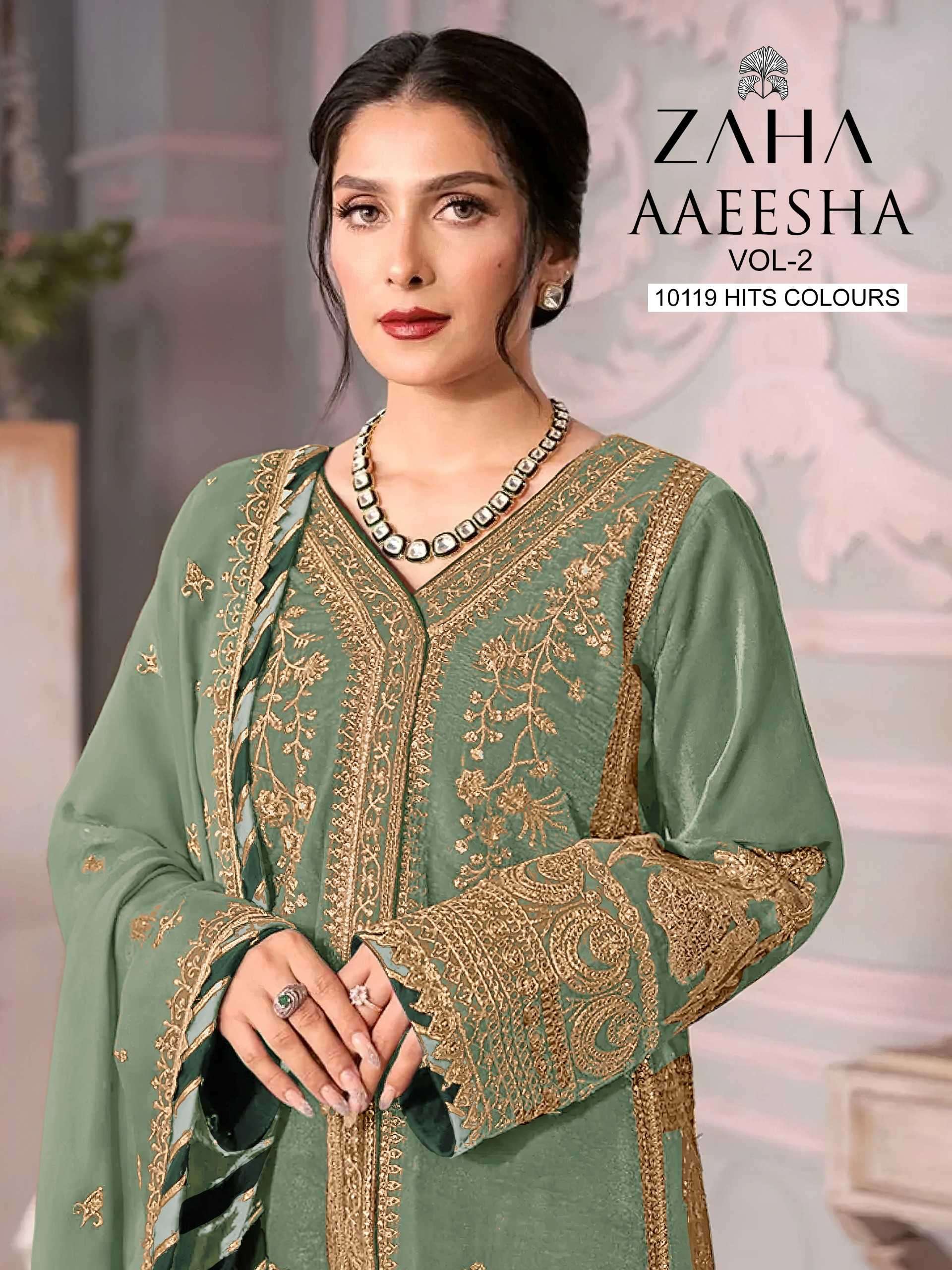 zaha aaeesha vol 2 10119 b 1234 georgette suit 
