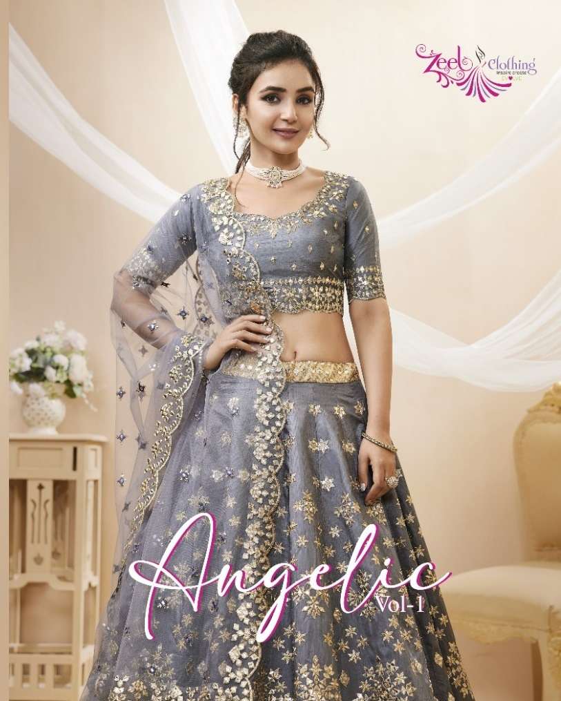 zeel angelic vol 1 series 501-506 art silk lehenga 
