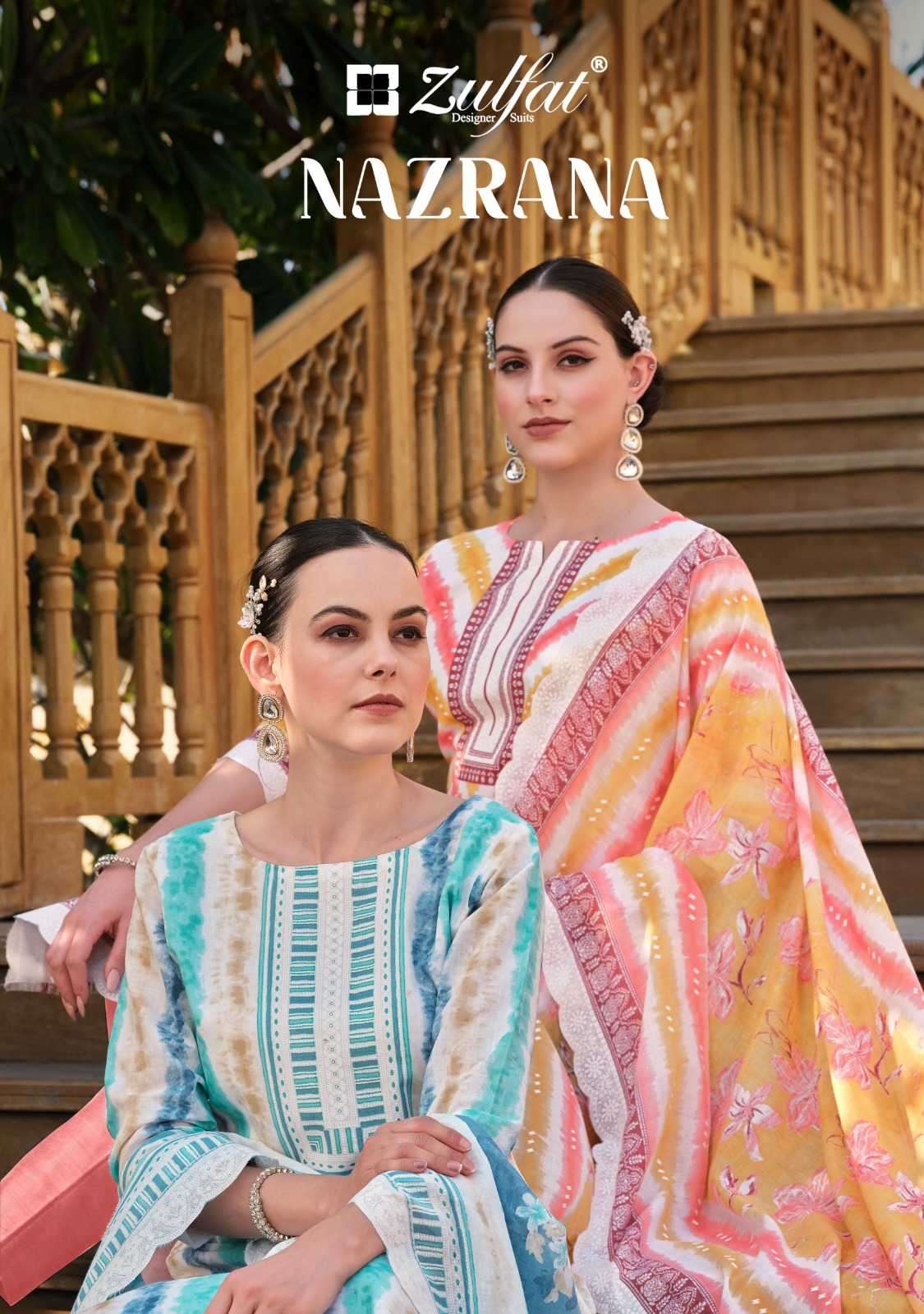 zulfat nazrana series 529001-529008 Pure Cotton suit