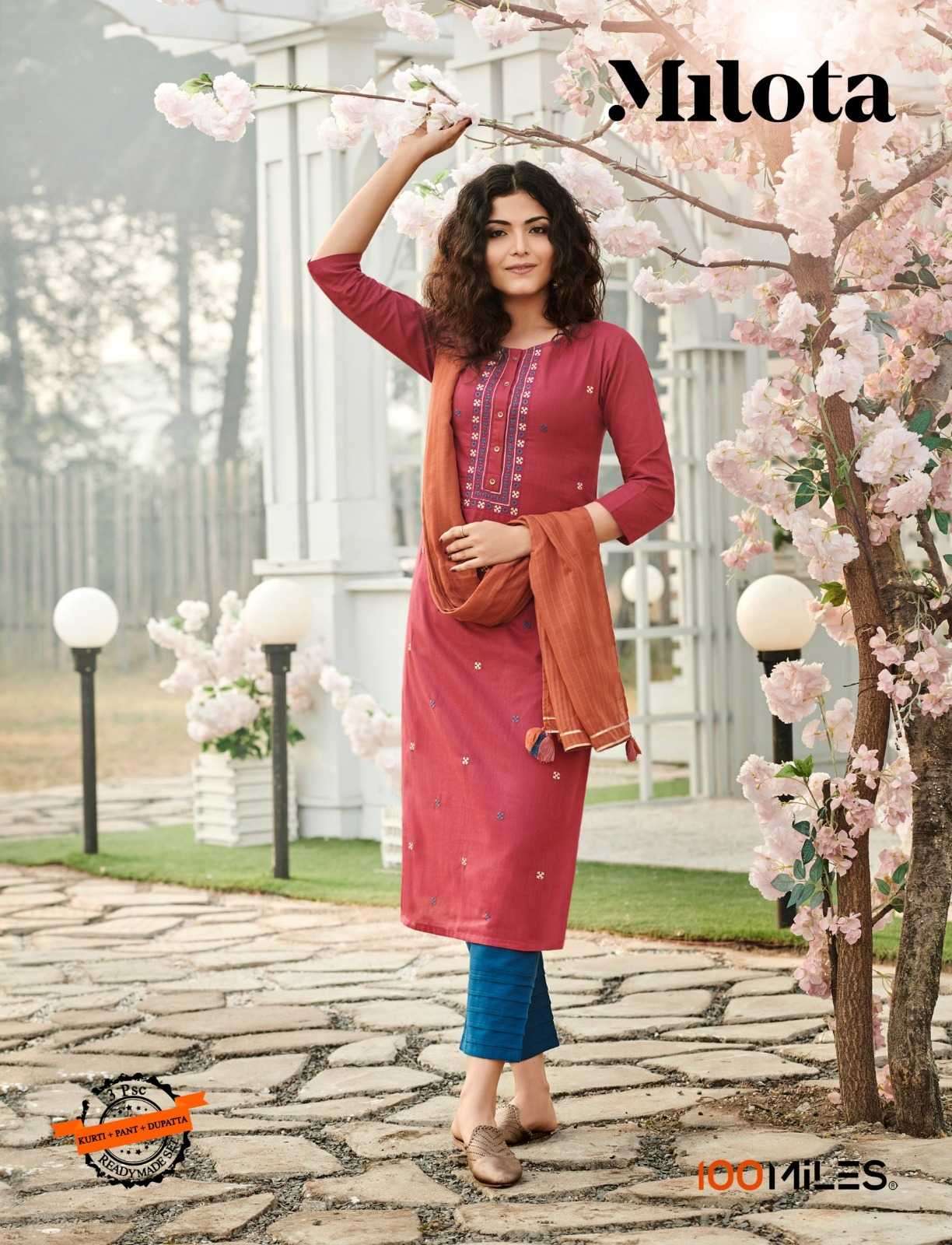 100 miles milota series 01-06 cotton readymade suit 