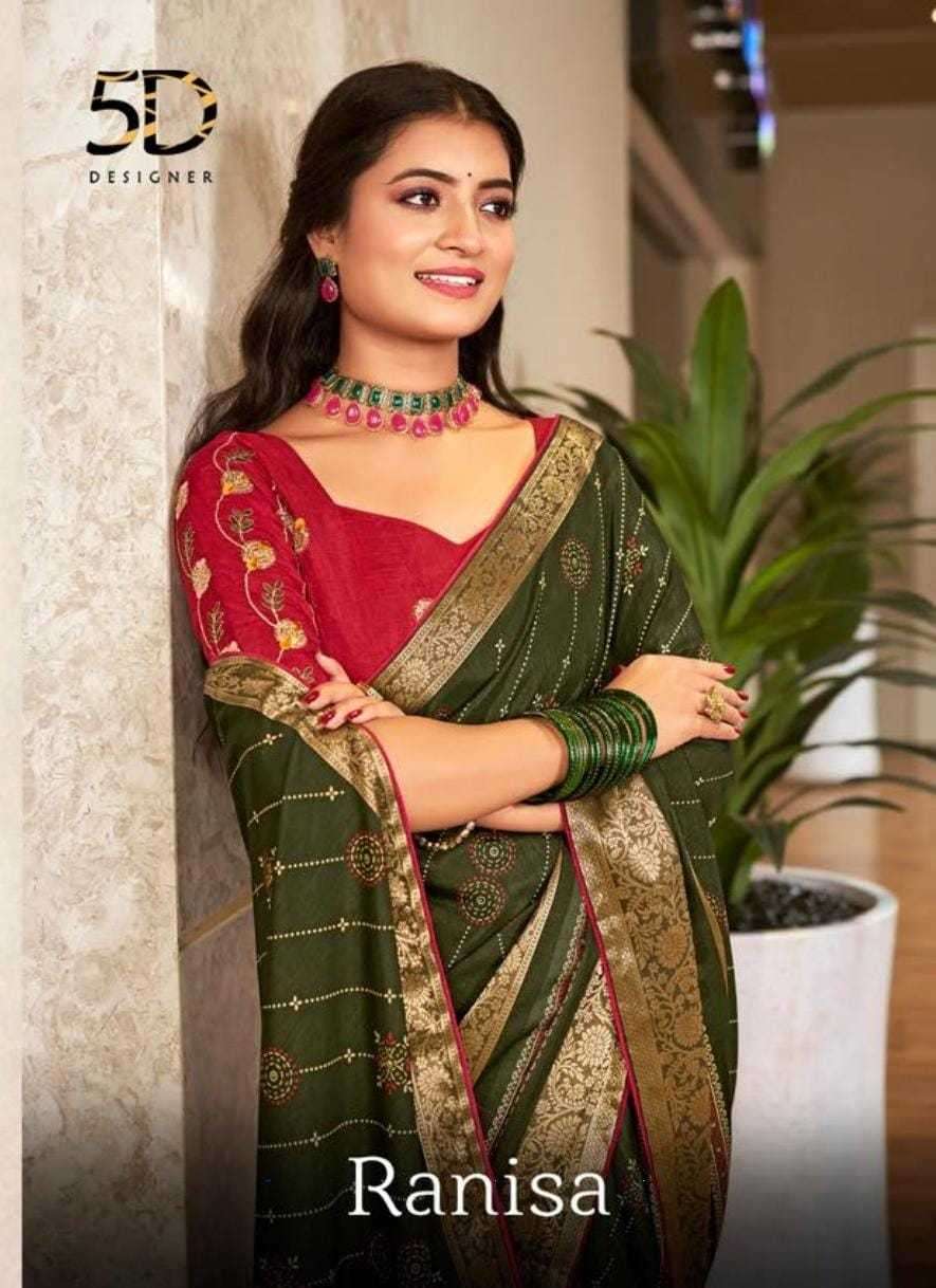 5d designer ranisa series 40079-40084 silk saree