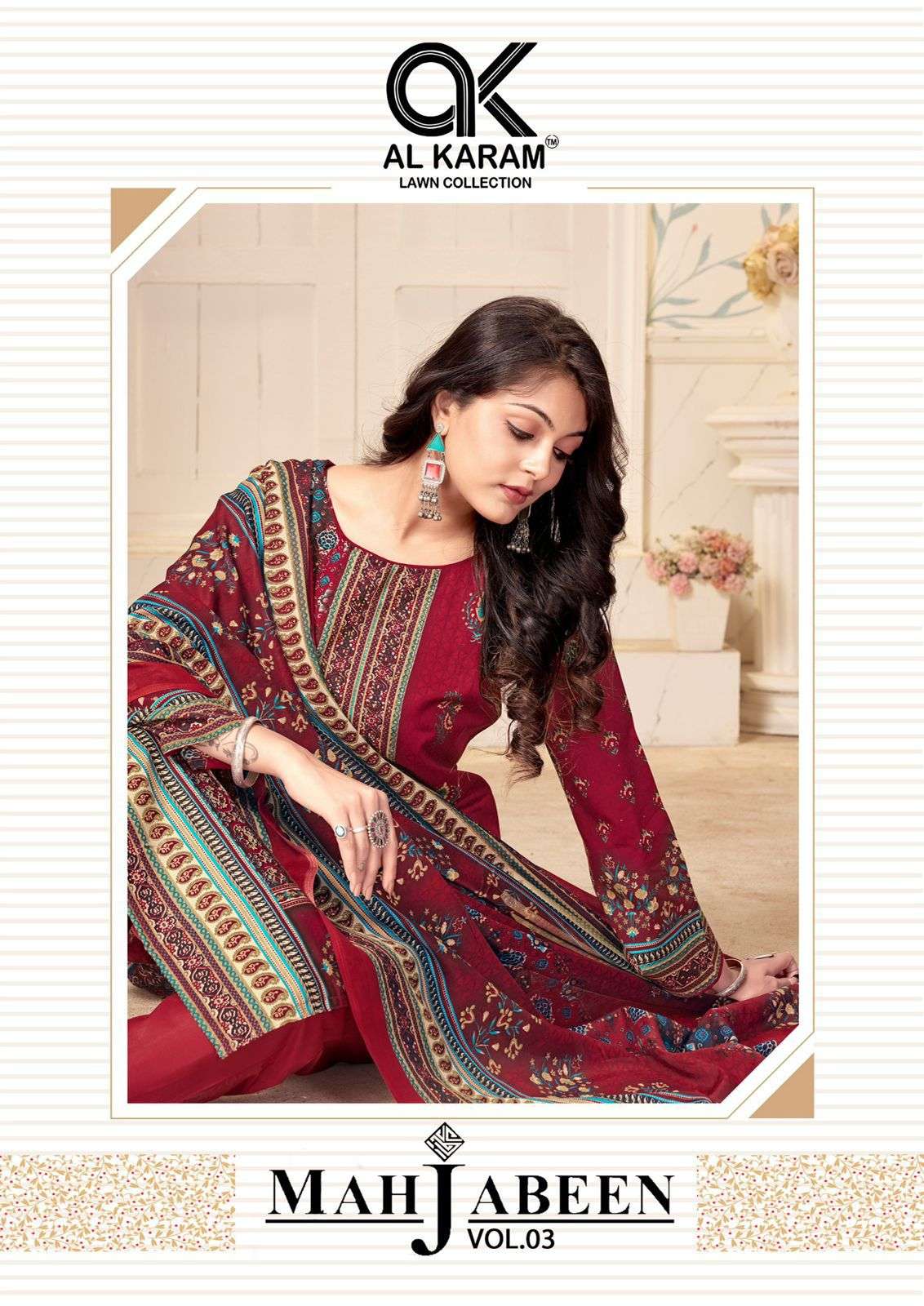 Al Karam Mahjabeen Vol-3 designer pure soft cotton suit